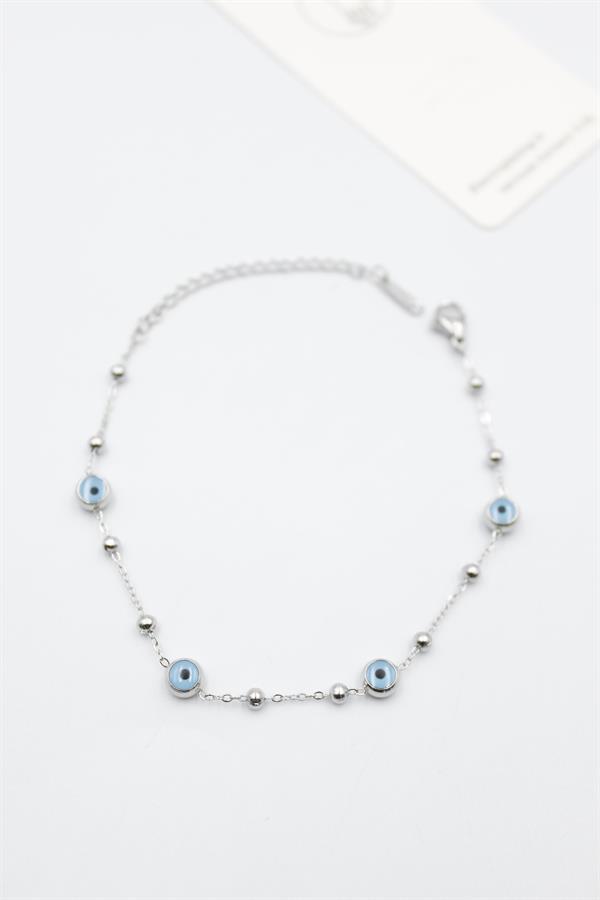 Top Nazar Bileklik - Gümüş