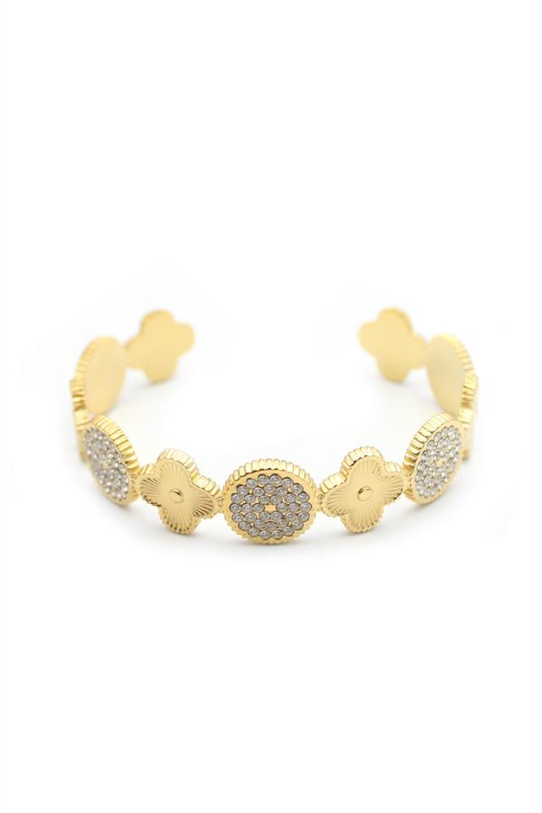 Vc Yonca Bileklik - Altın