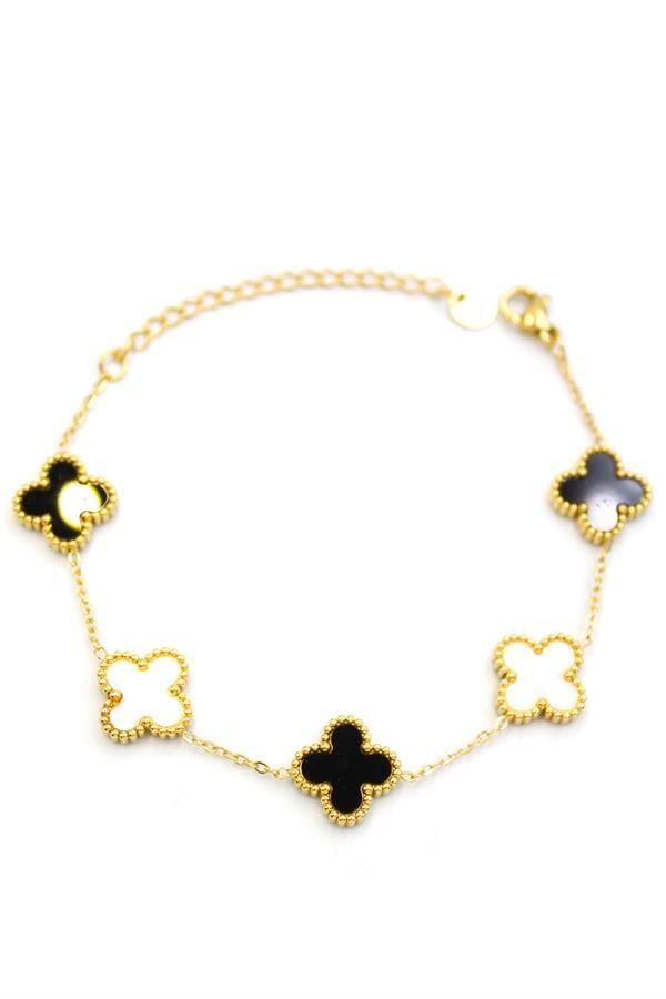 Vc Yonca Bileklik - Siyah