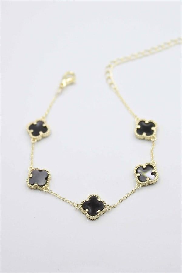 Vc Yonca Bileklik - Siyah