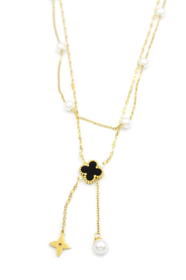 Vc Yonca Kolye - Altın