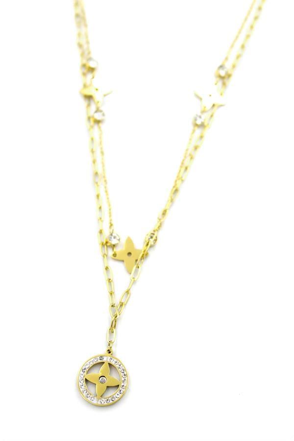 Vc Yonca Kolye - Altın