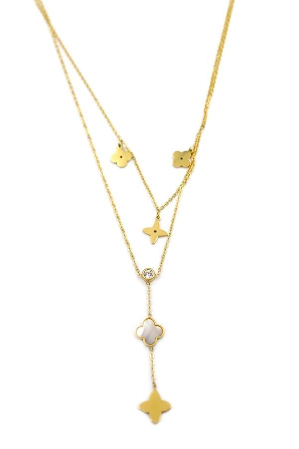 Vc Yonca Kolye - Altın