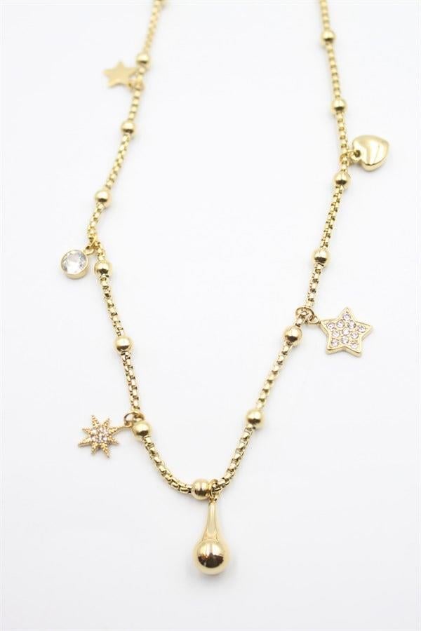 Yıldız Charm Kolye - Altın
