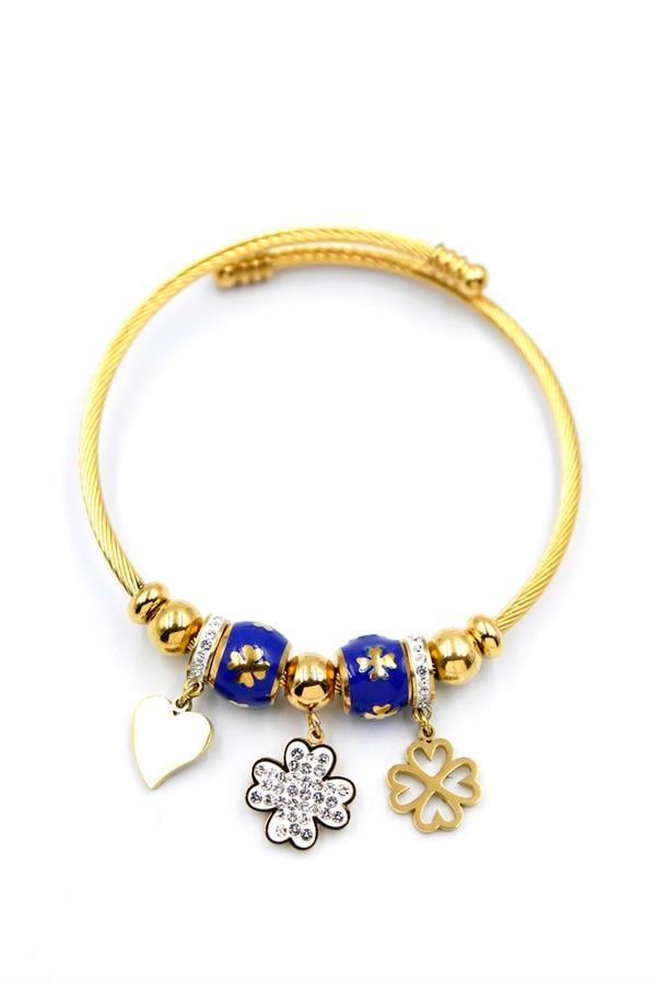 Yonca Charm Bilezik - Altın