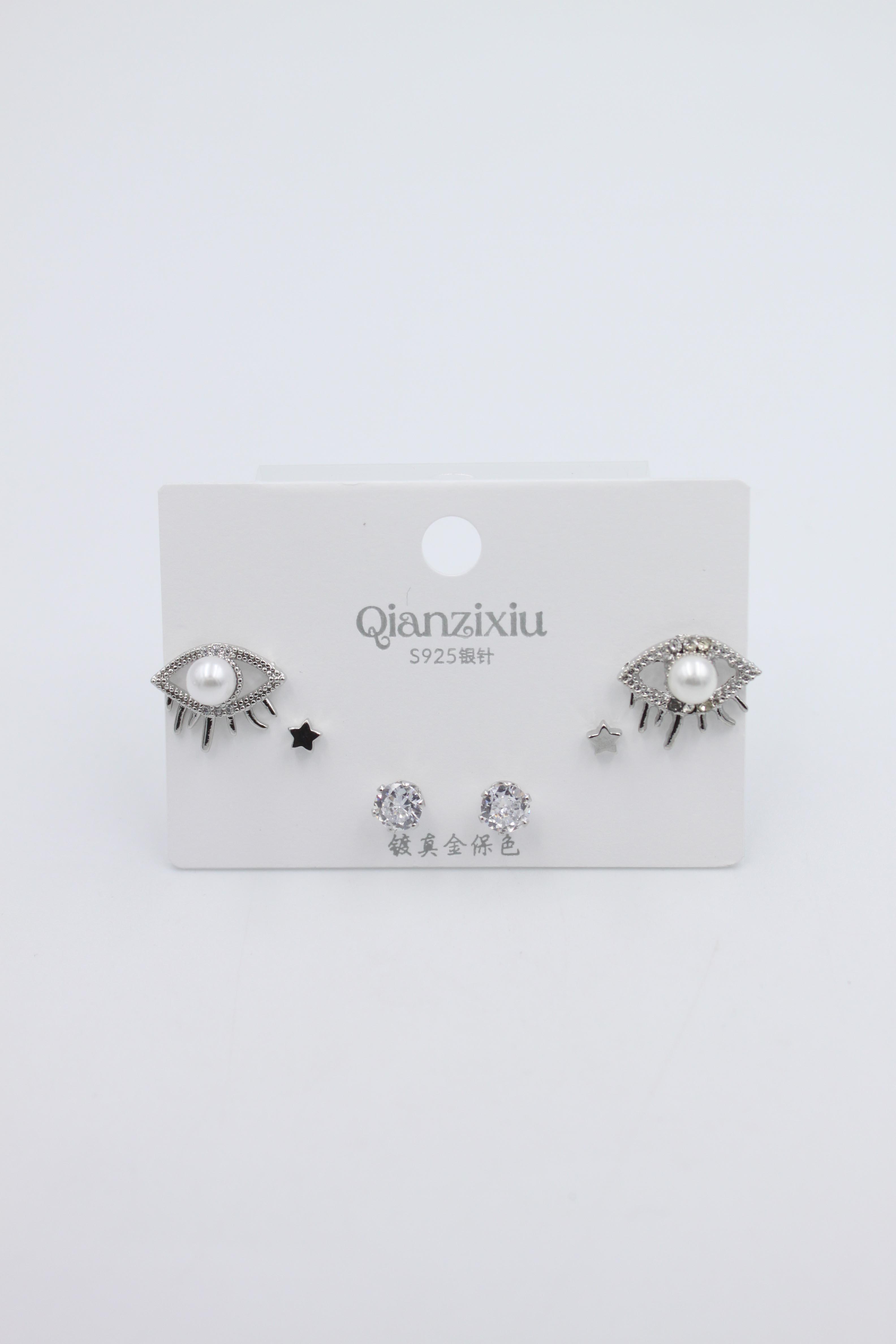 Çoklu Set Küpe - Gümüş