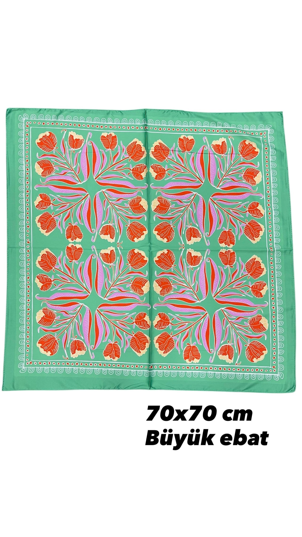 Desenli Fular 70X70 - ÇOK RENKLİ - Toptan Takı