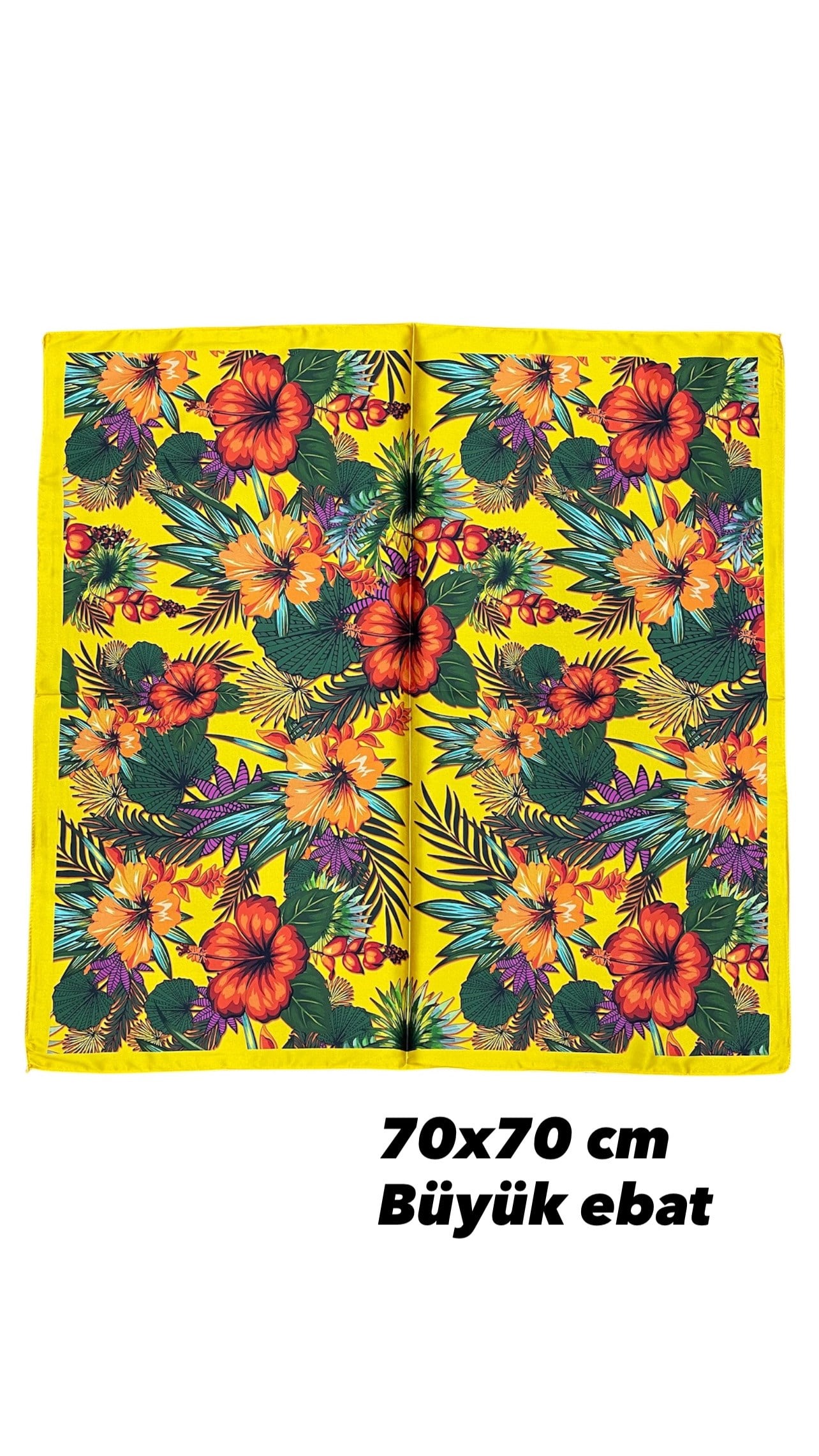 Desenli Fular 70X70 - ÇOK RENKLİ - Toptan Takı