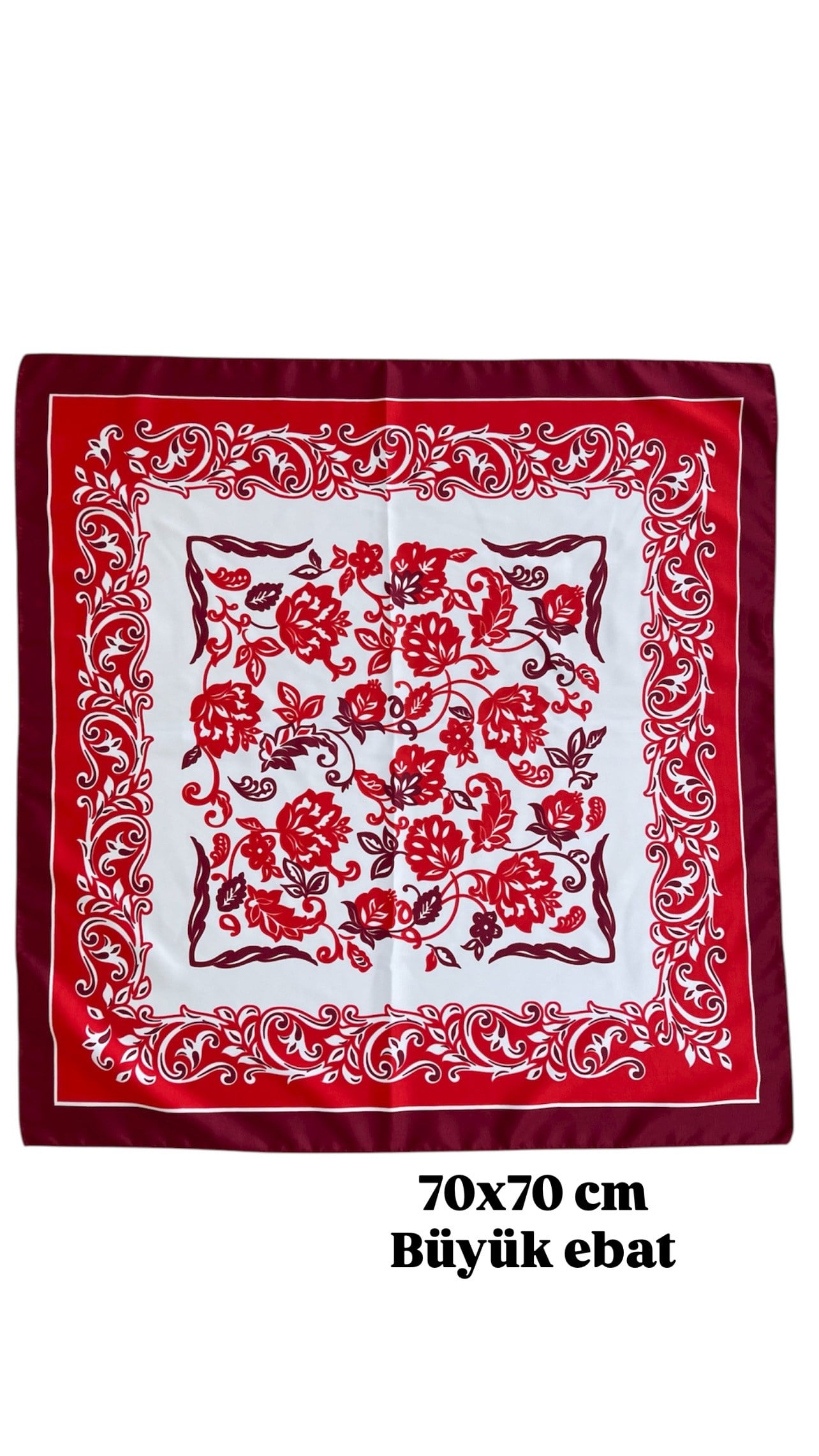 Desenli Fular 70x70cm - ÇOK RENKLİ - Toptan Takı
