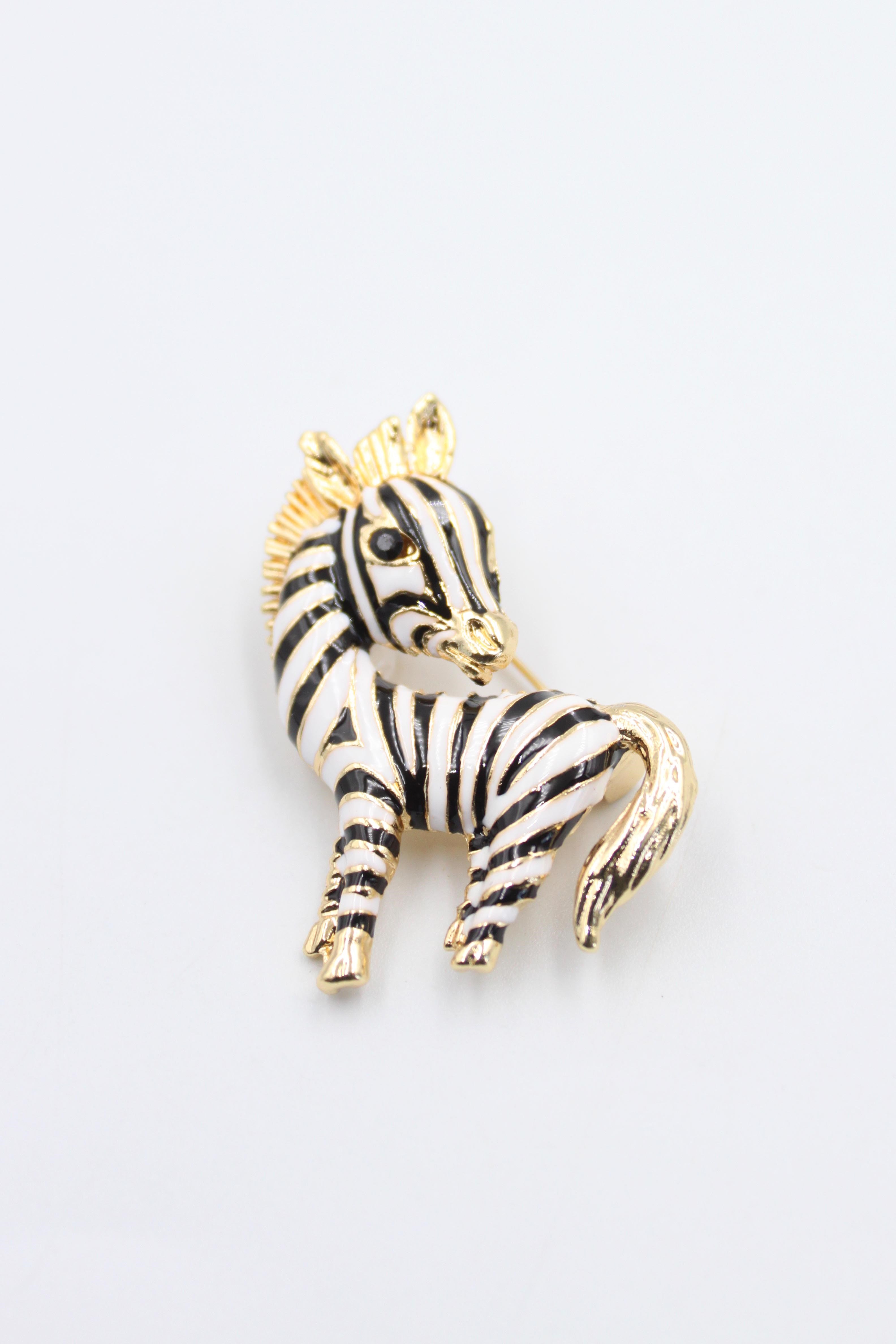 Zebra Broş - ÇOK RENKLİ - Toptan Takı