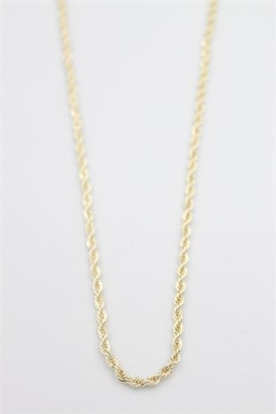 Burgu Zincir Kolye - 45 cm - Altın - Toptan Takı
