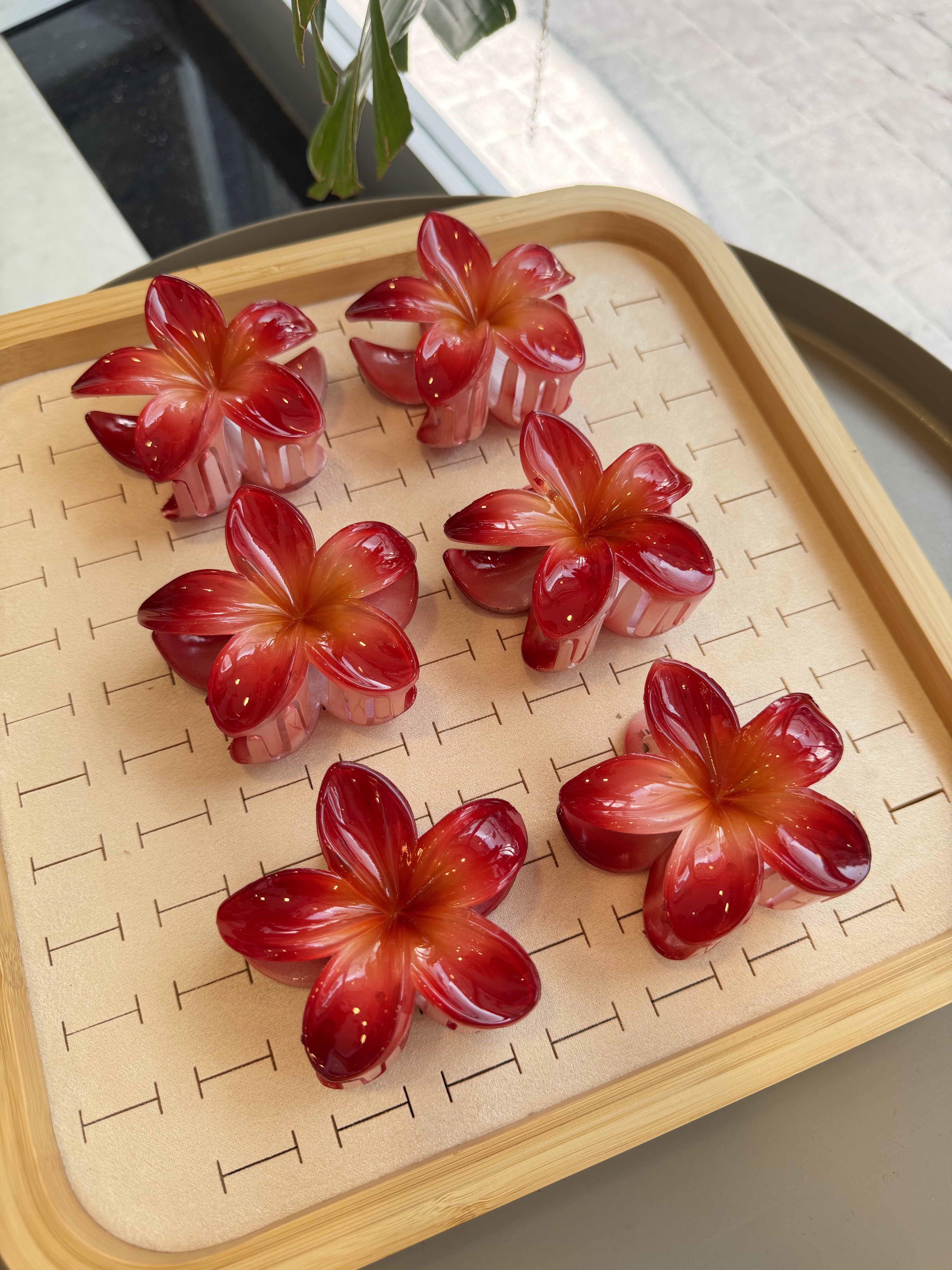 12'li Lotus Toka 5 cm - Kırmızı - Toptan Takı