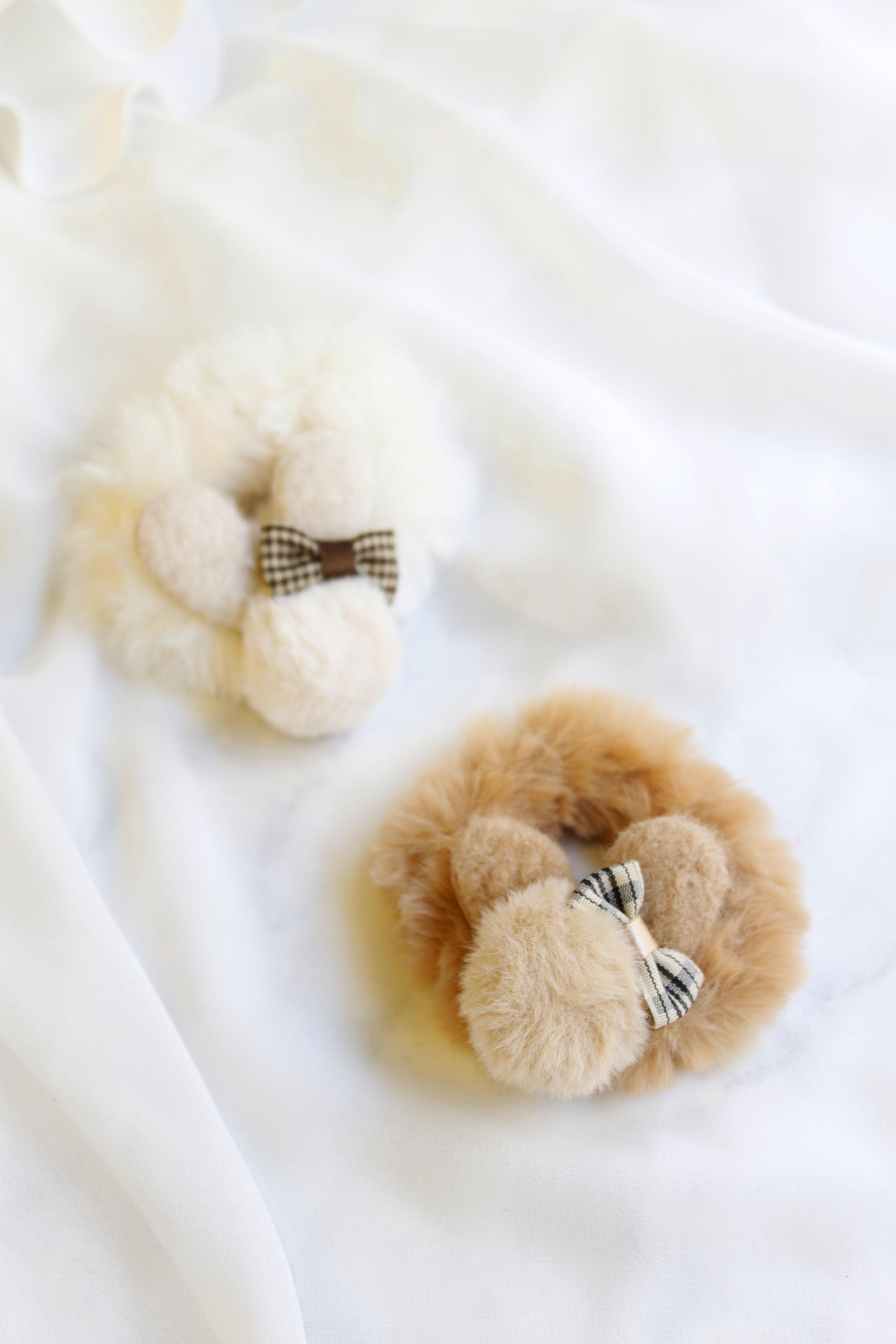 12'li Peluş Tavşan Lastik Toka - ÇOK RENKLİ