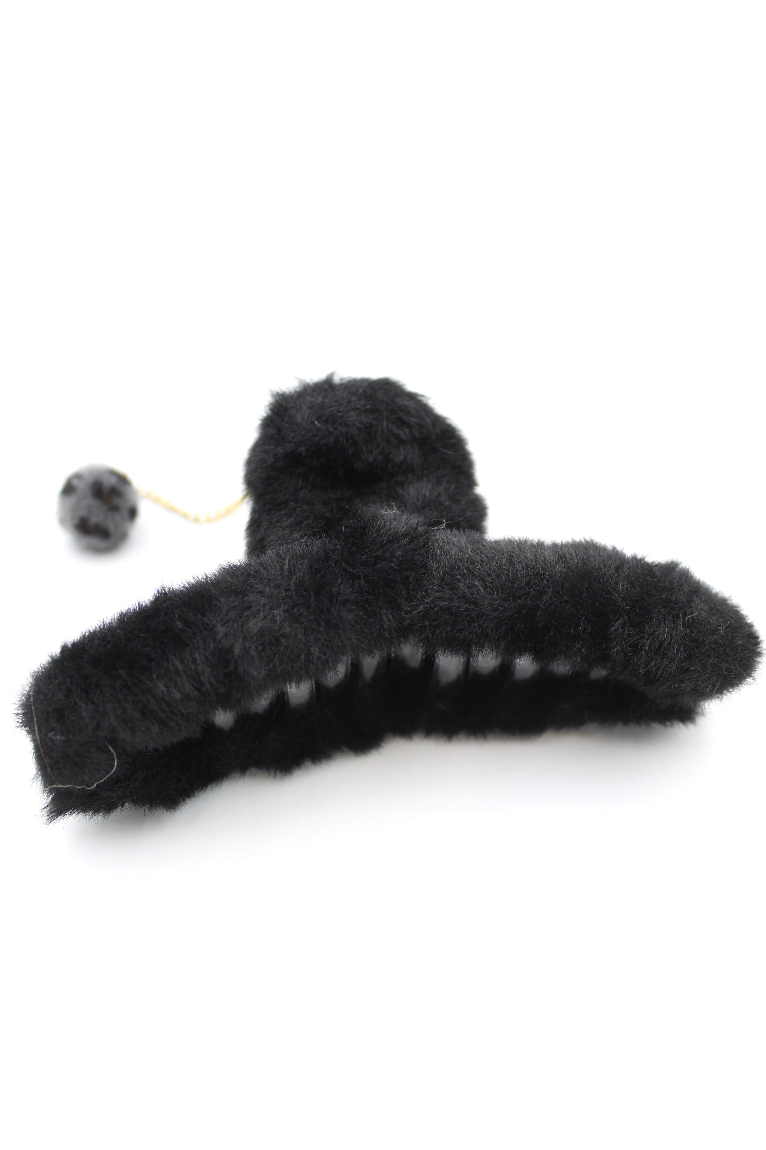 12'li Zincirli Peluş Toka - Siyah