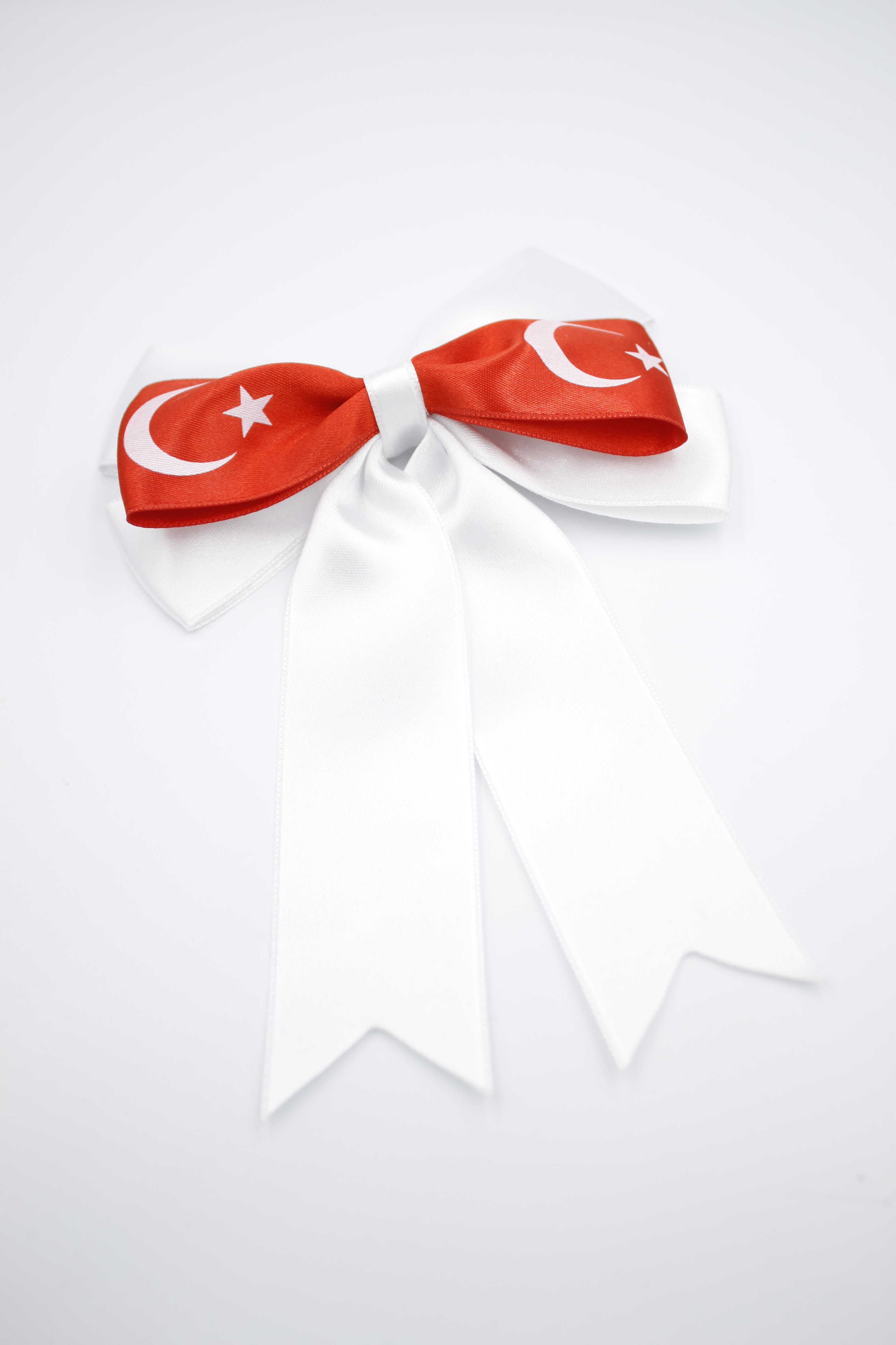 23 Nisan Ay Yıldız Toka - Beyaz - Toptan Takı