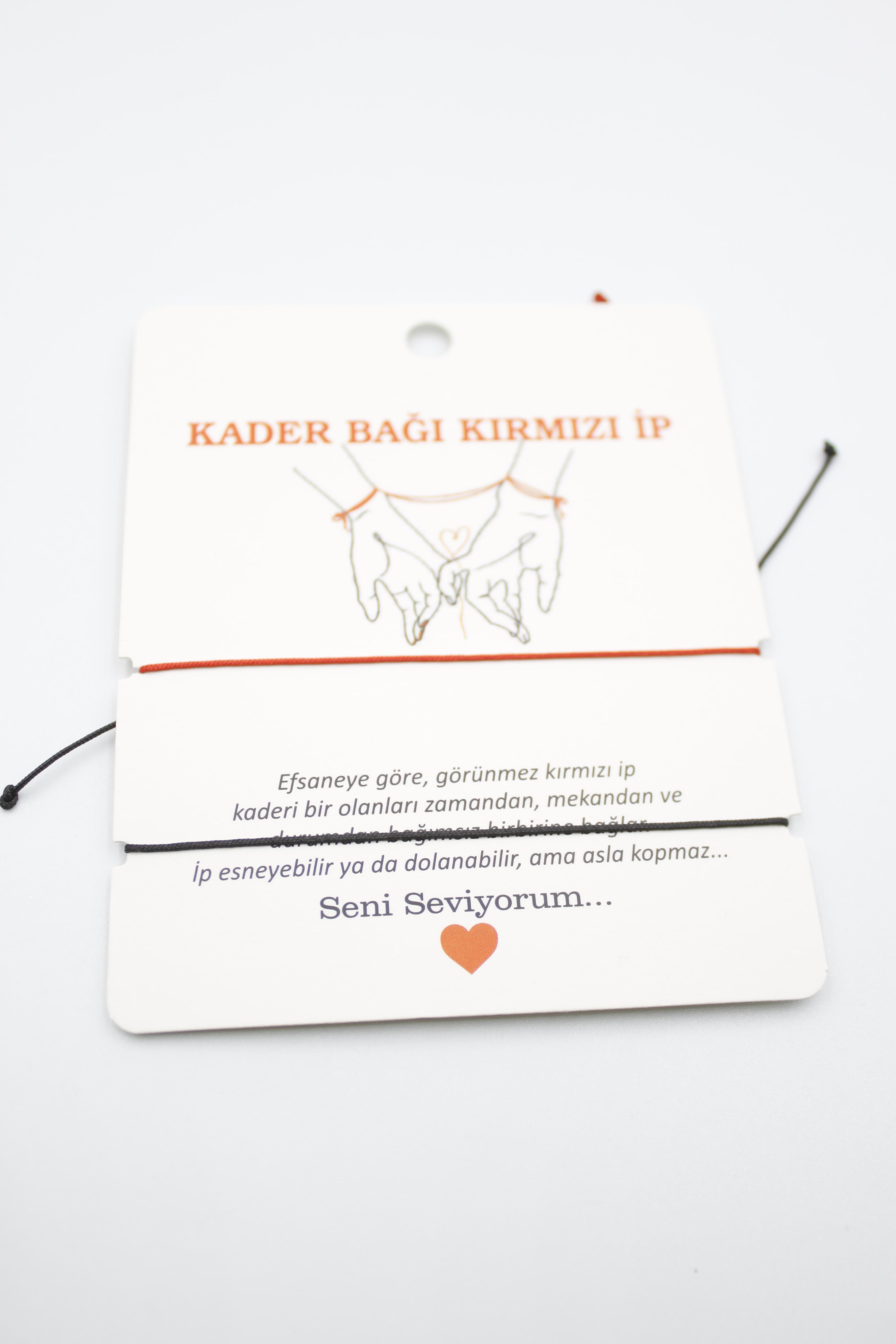 2'li Arkadaş Bilekliği - Kırmızı