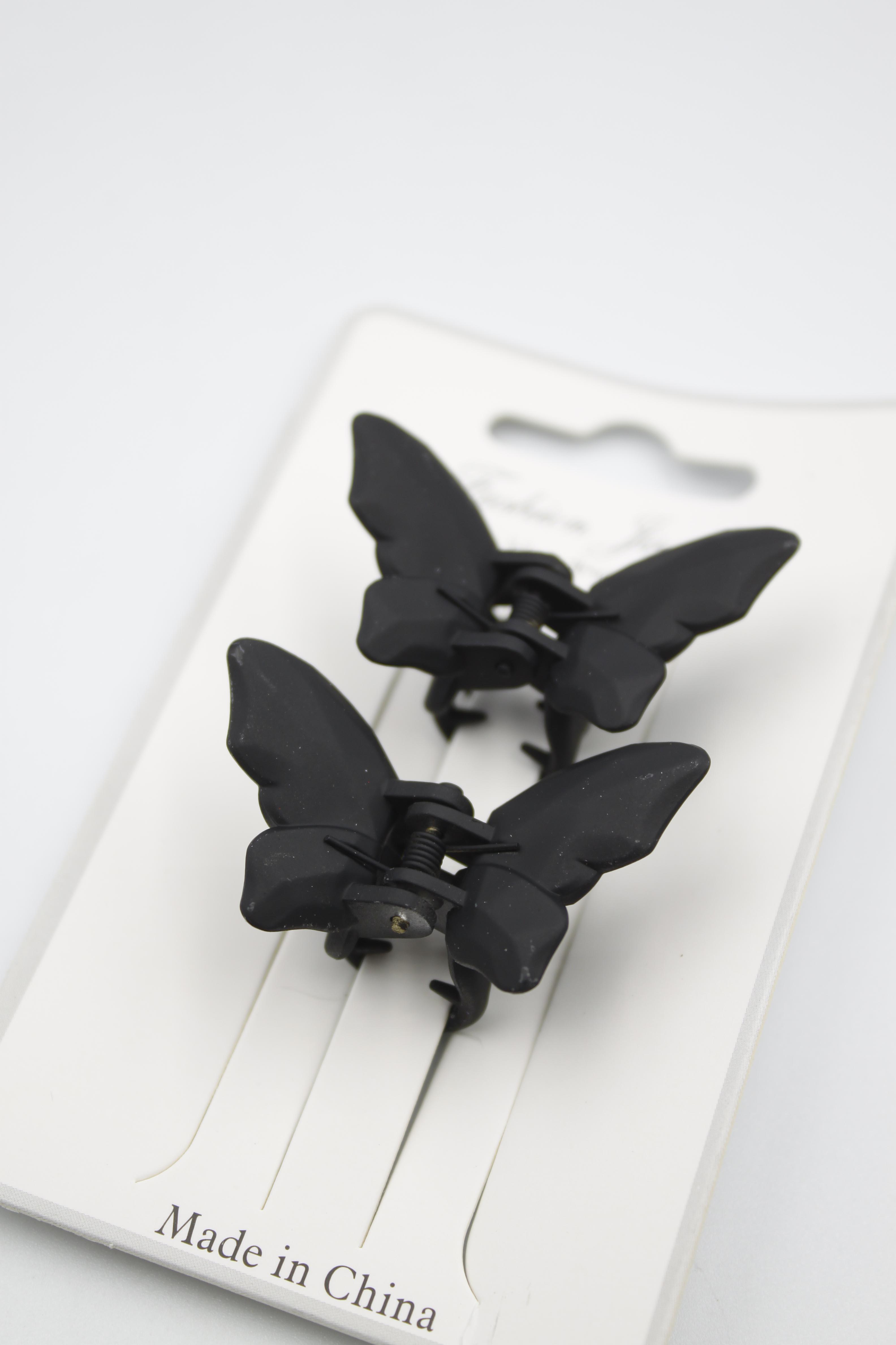 2'li Kelebek Tırmık Toka - Siyah