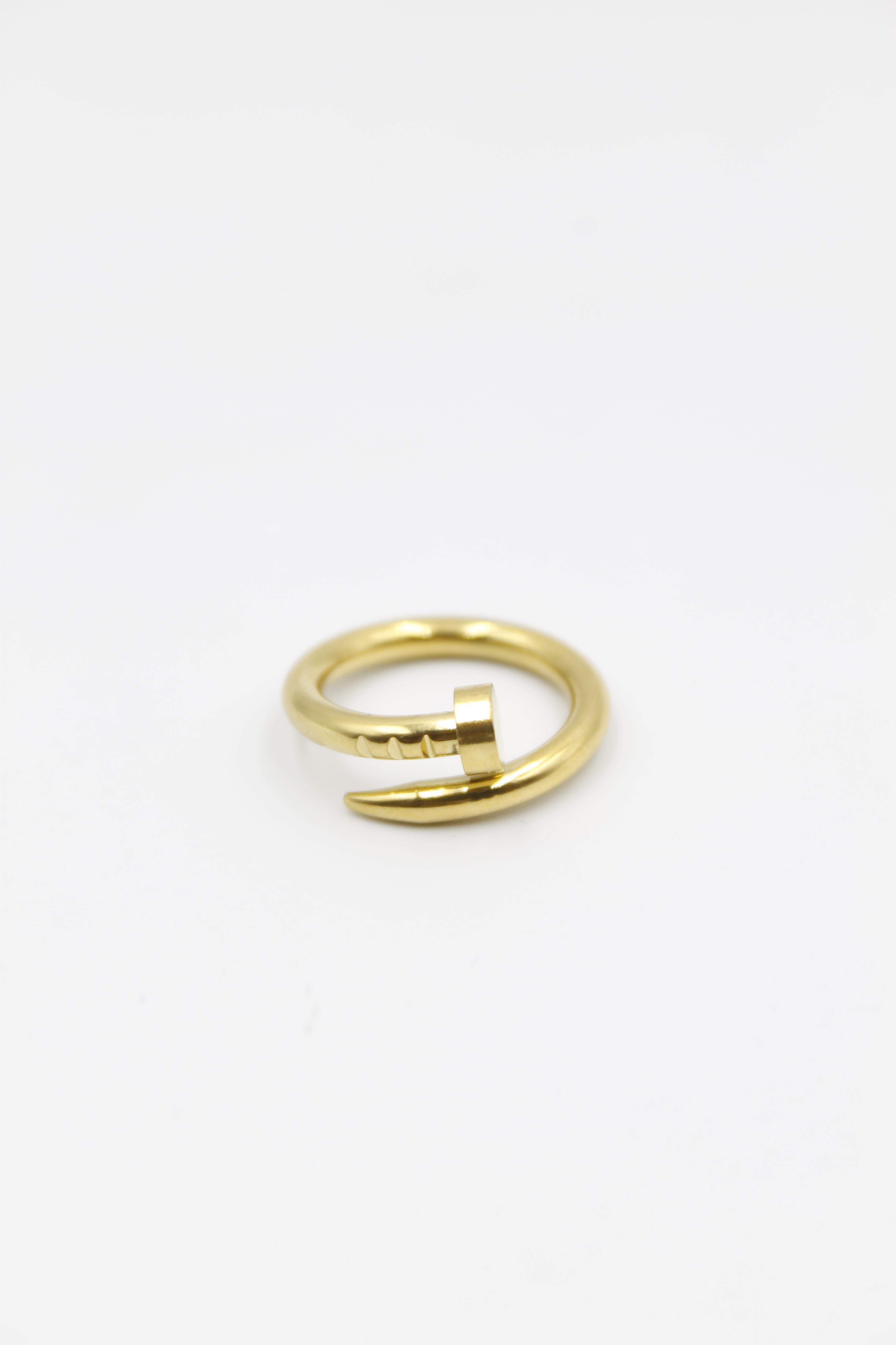 6'lı Çelik Çivi Yüzük - Altın