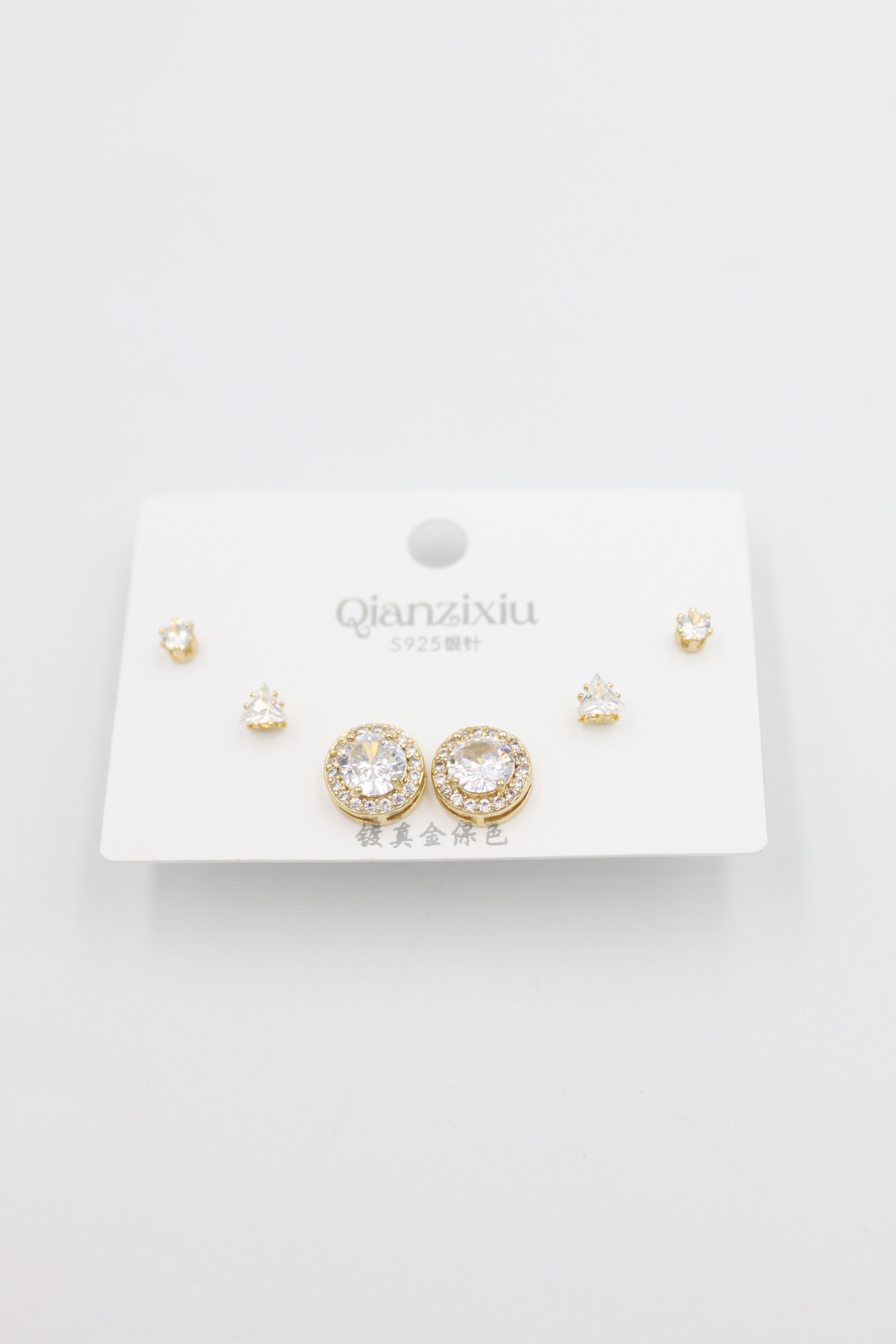 Çoklu Set Küpe - Altın - Toptan Takı