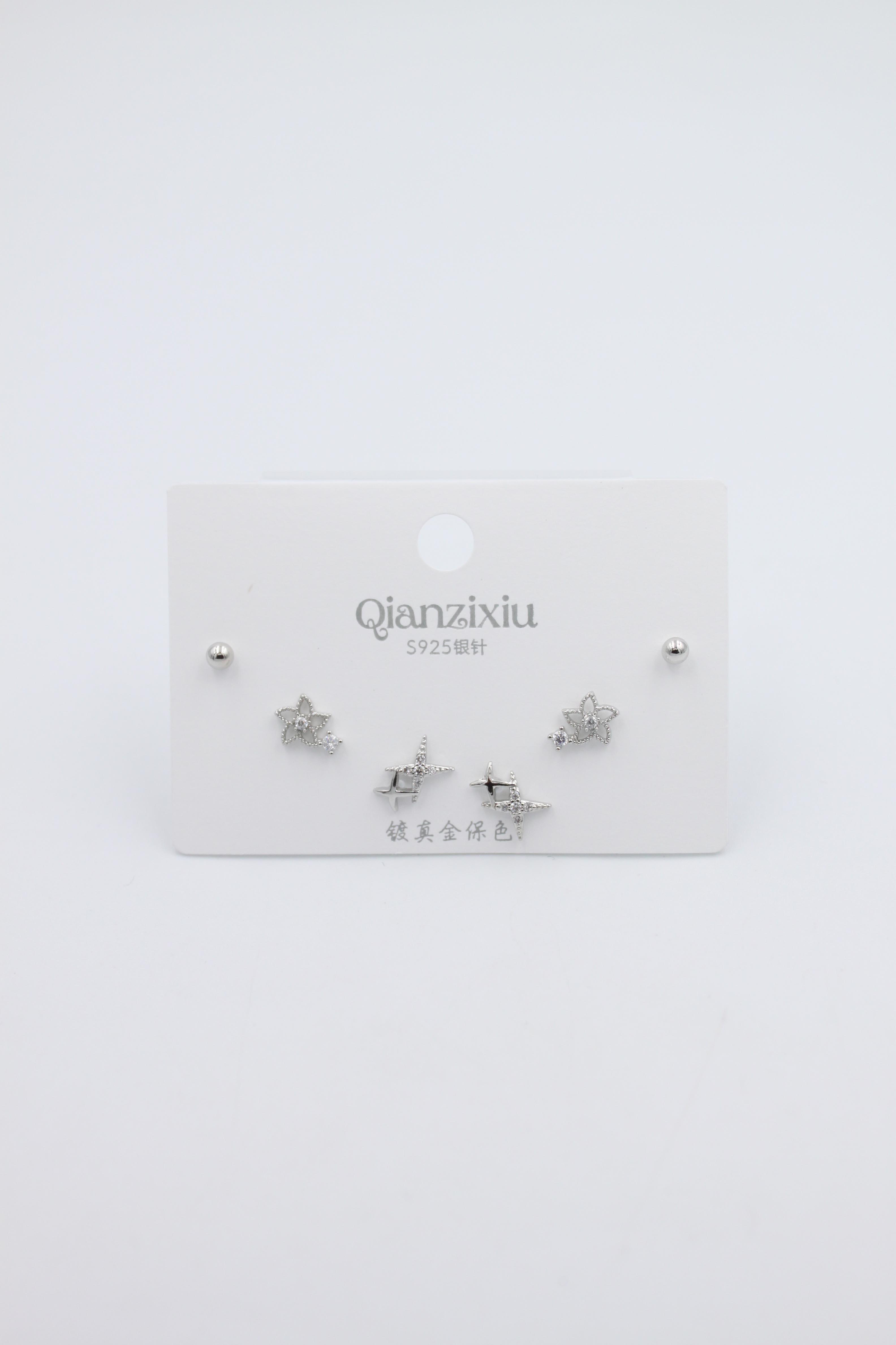 Çoklu Set Küpe - Gümüş