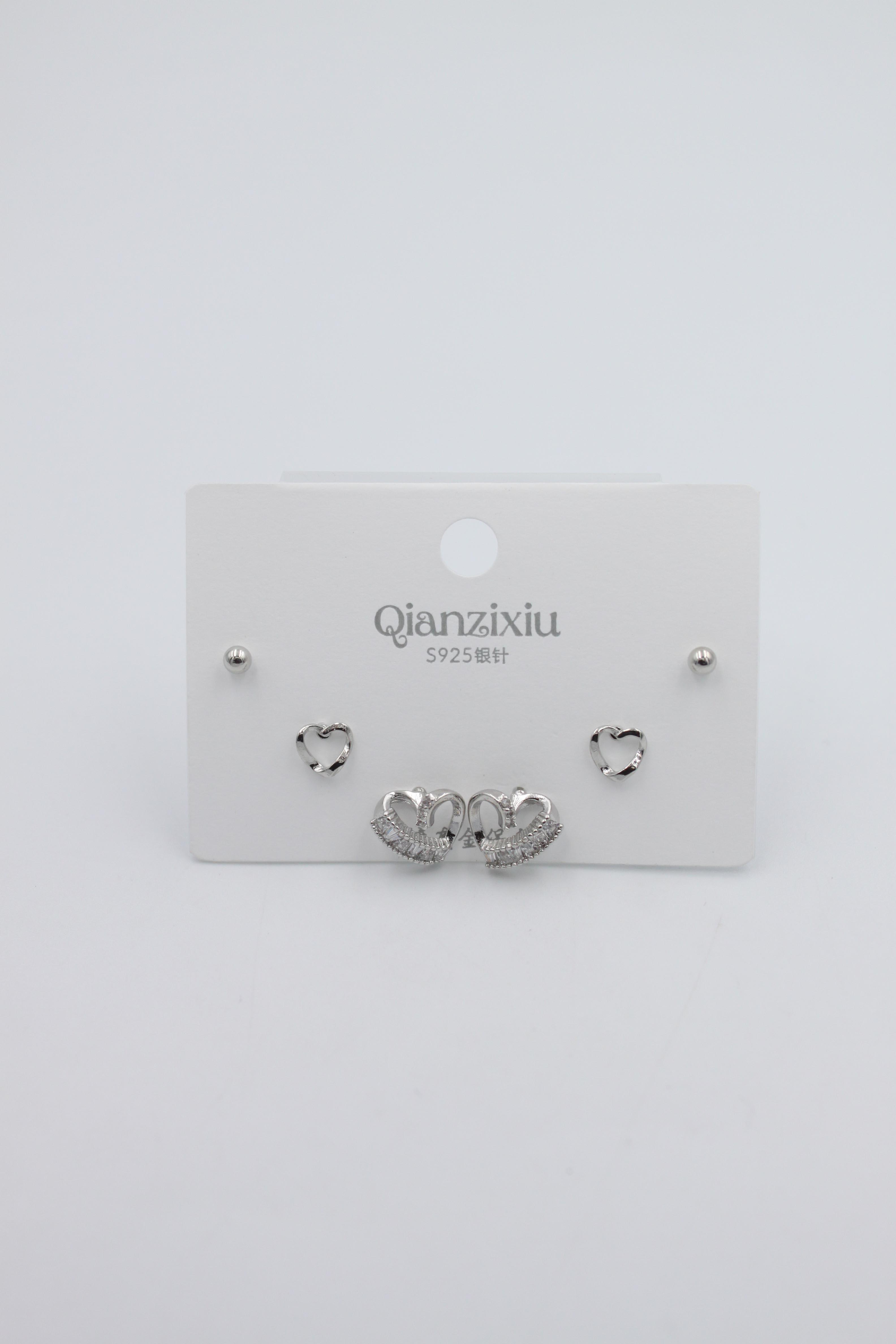 Çoklu Set Küpe - Gümüş