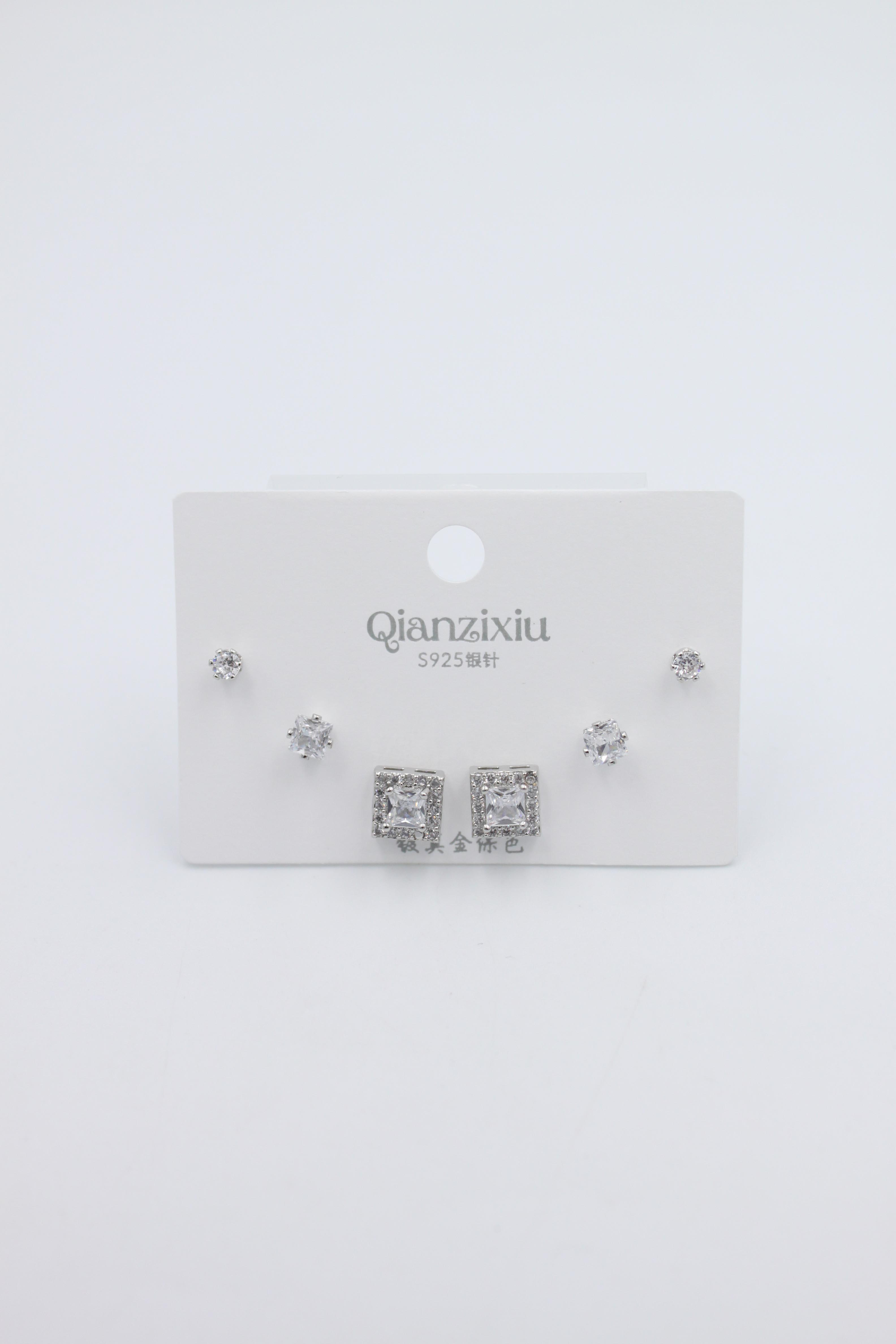 Çoklu Set Küpe - Gümüş
