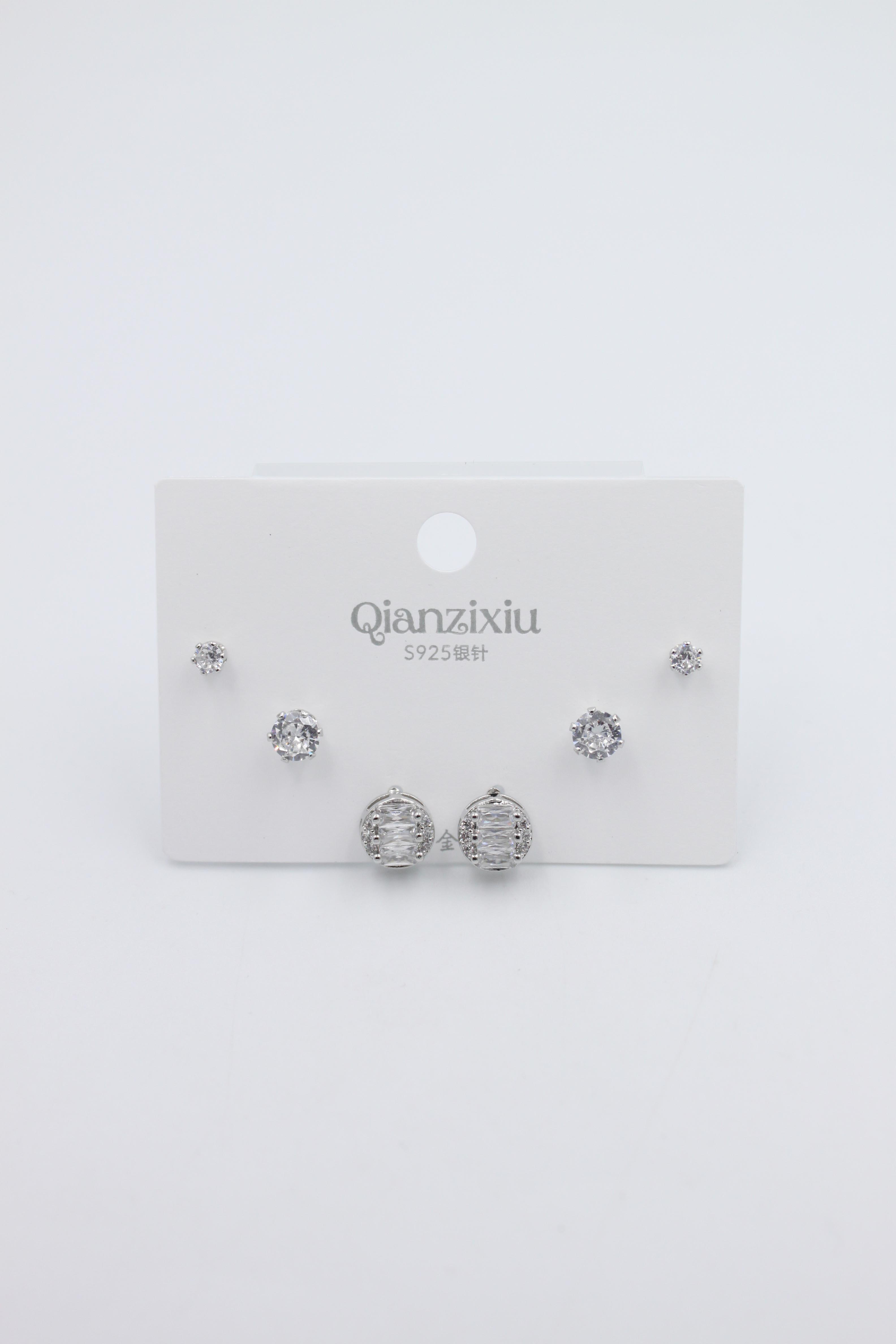 Çoklu Set Küpe - Gümüş