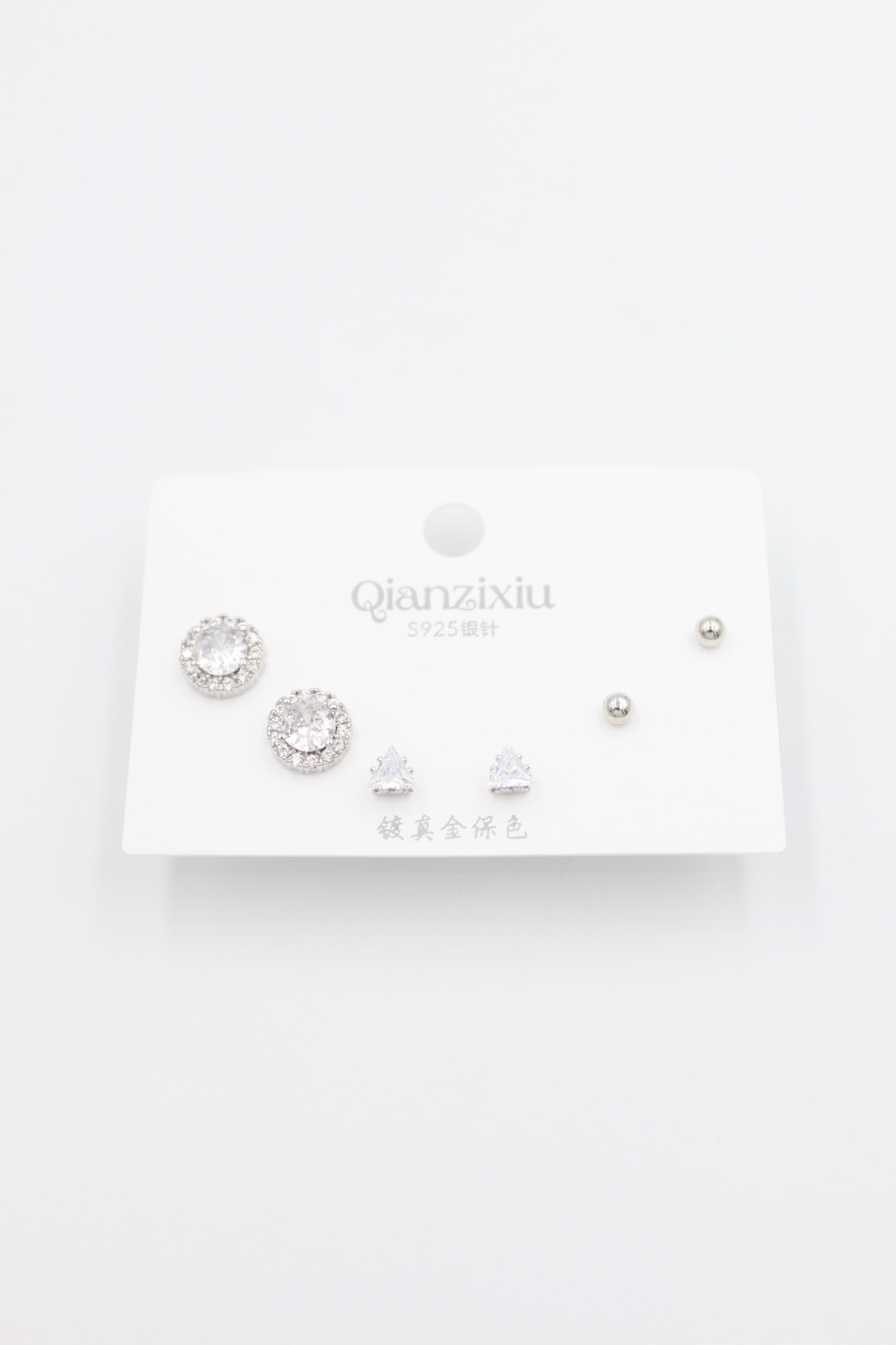 Çoklu Set Küpe - Gümüş - Toptan Takı