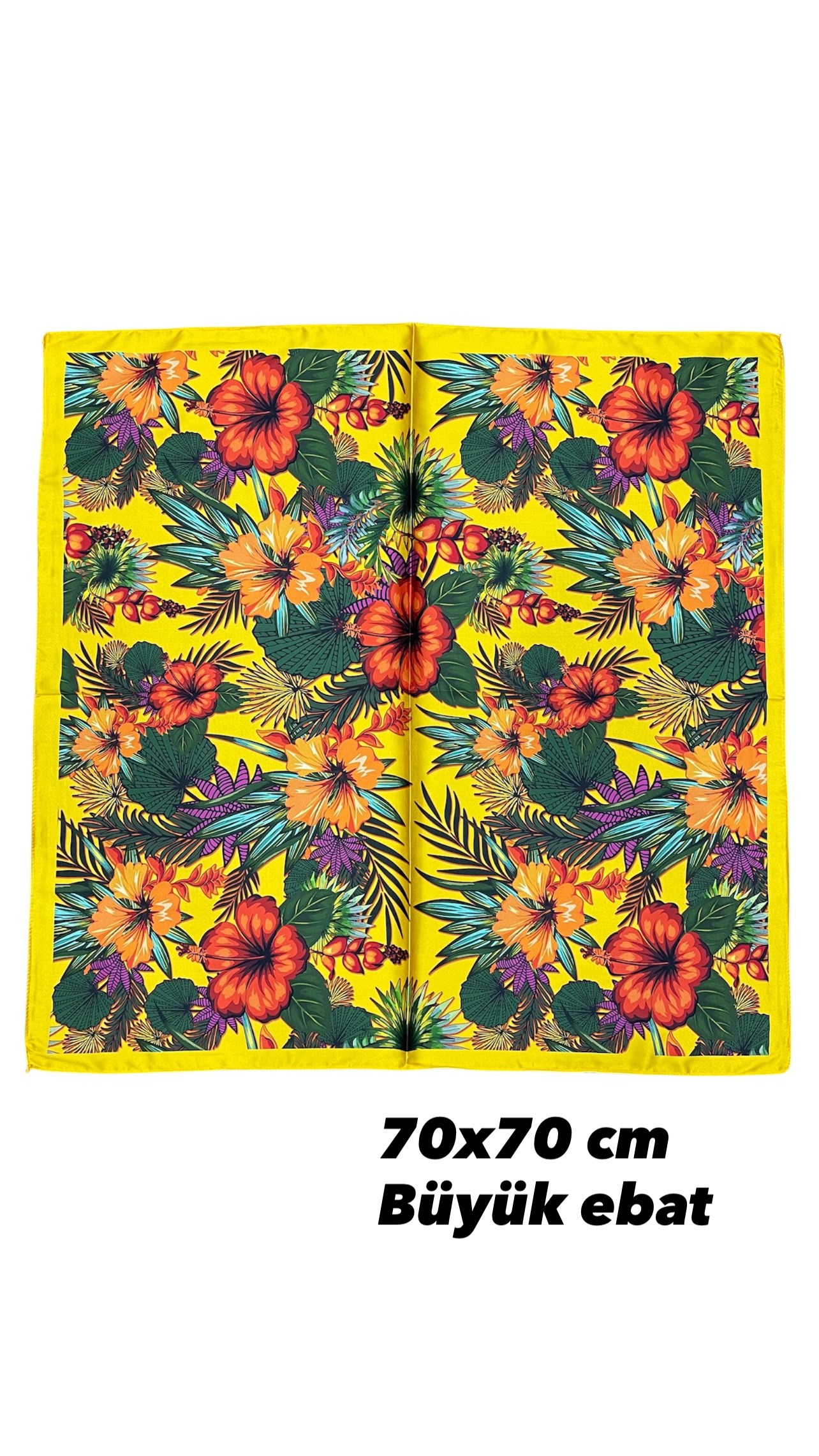 Desenli Fular 70X70 - ÇOK RENKLİ - Toptan Takı