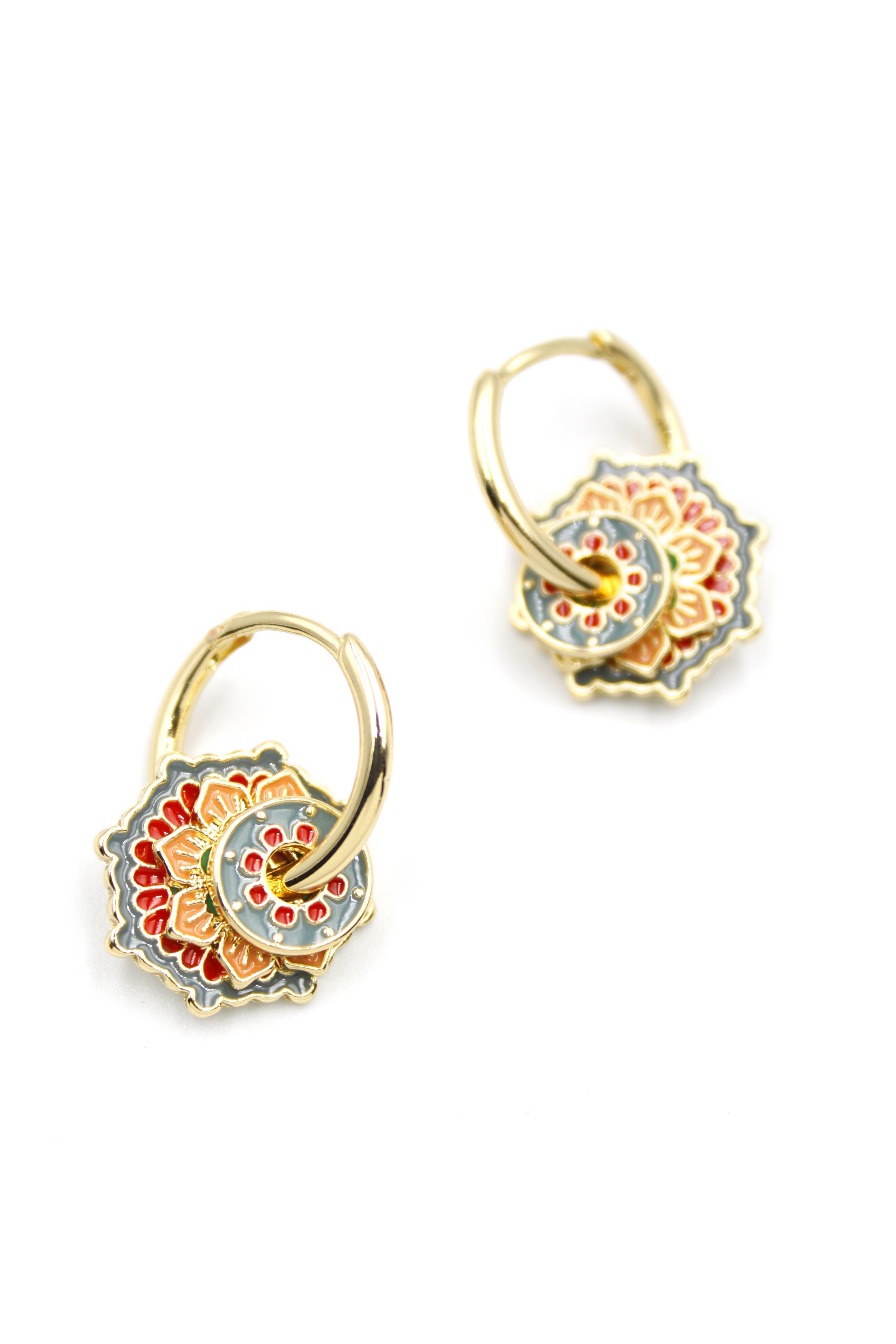 Etnik Charm Küpe - Altın