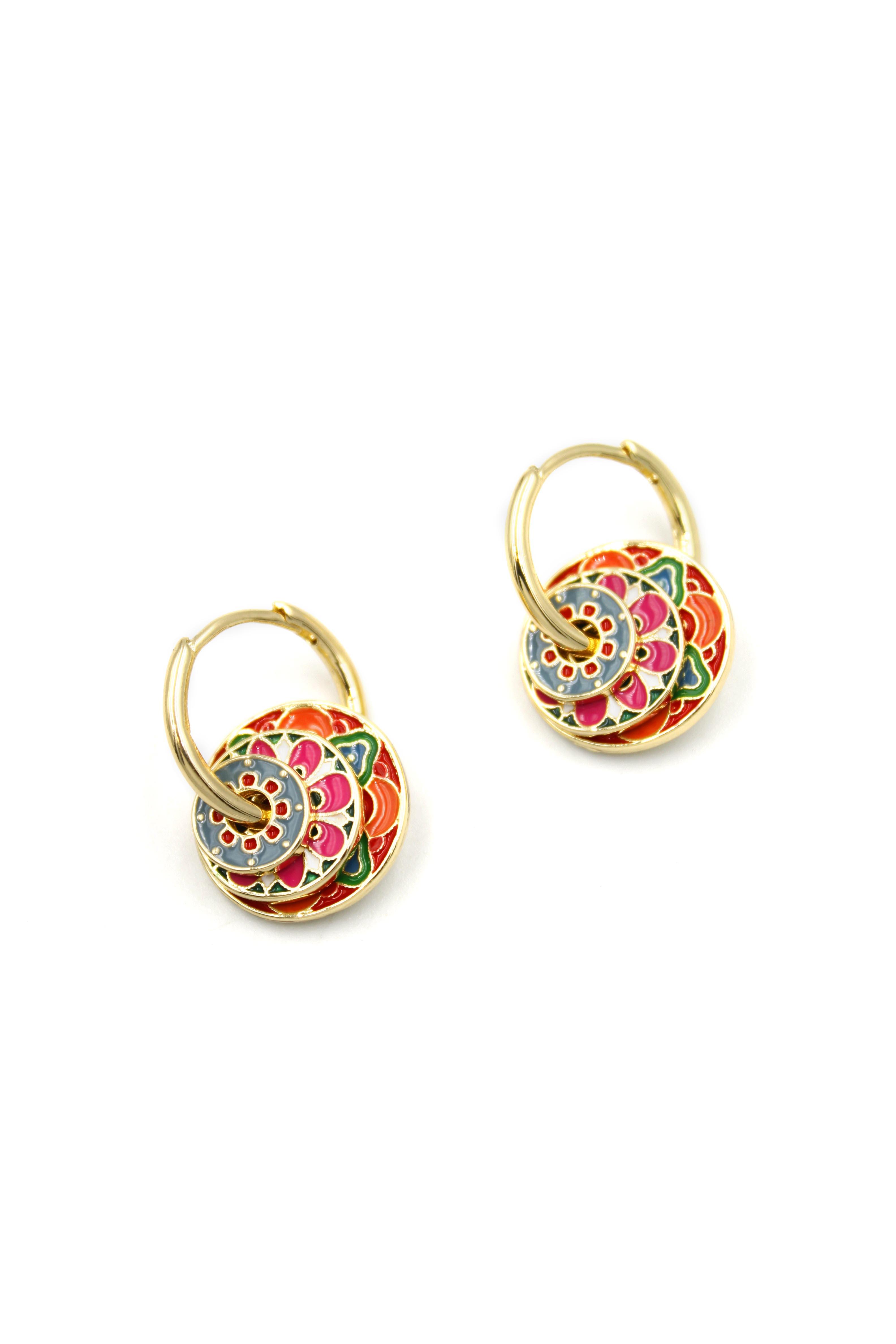 Etnik Charm Küpe - Altın