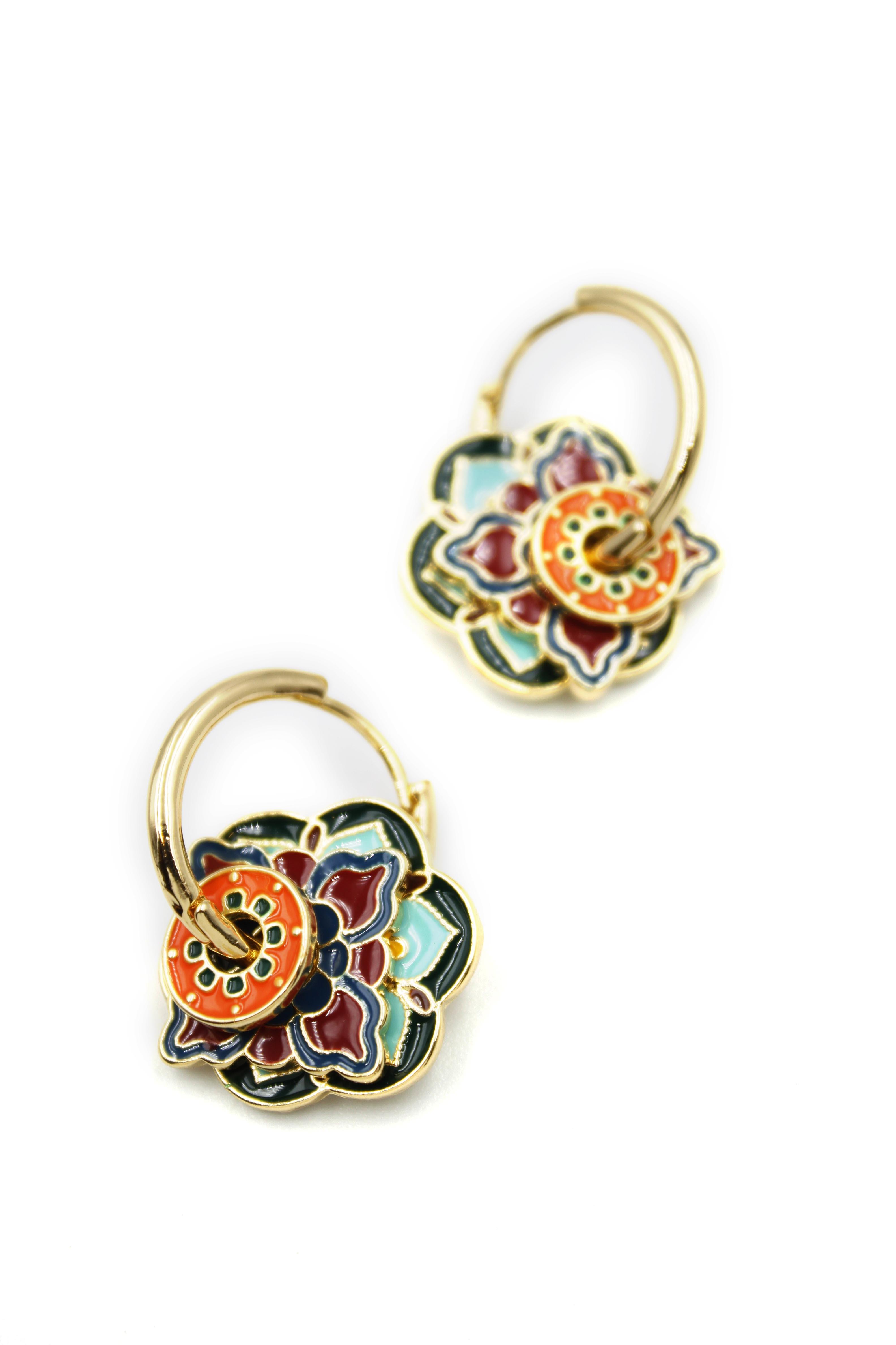 Etnik Charm Küpe - Altın