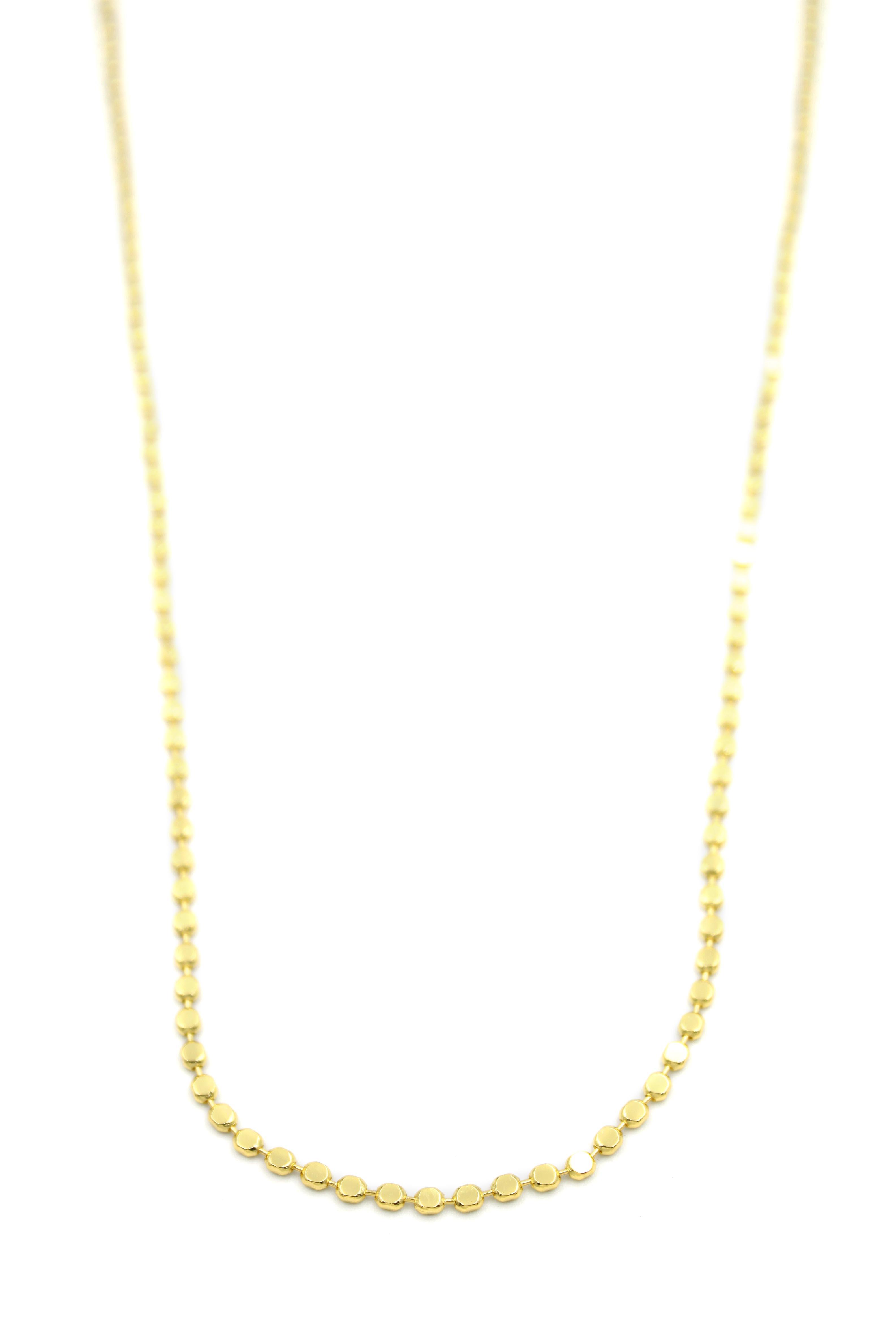 Ezme Zincir Kolye - 75cm - Altın