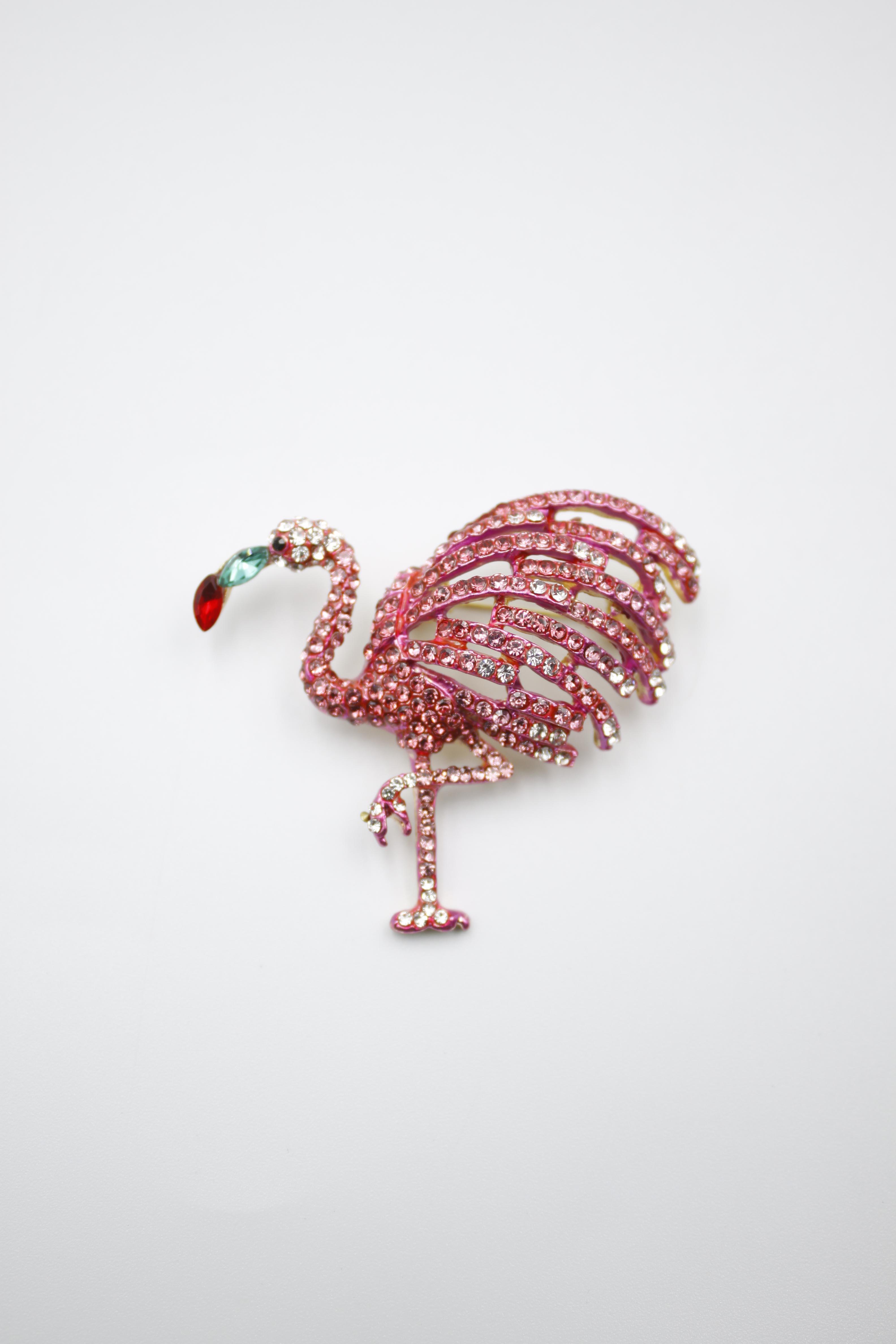 Flamingo Broş - Pembe