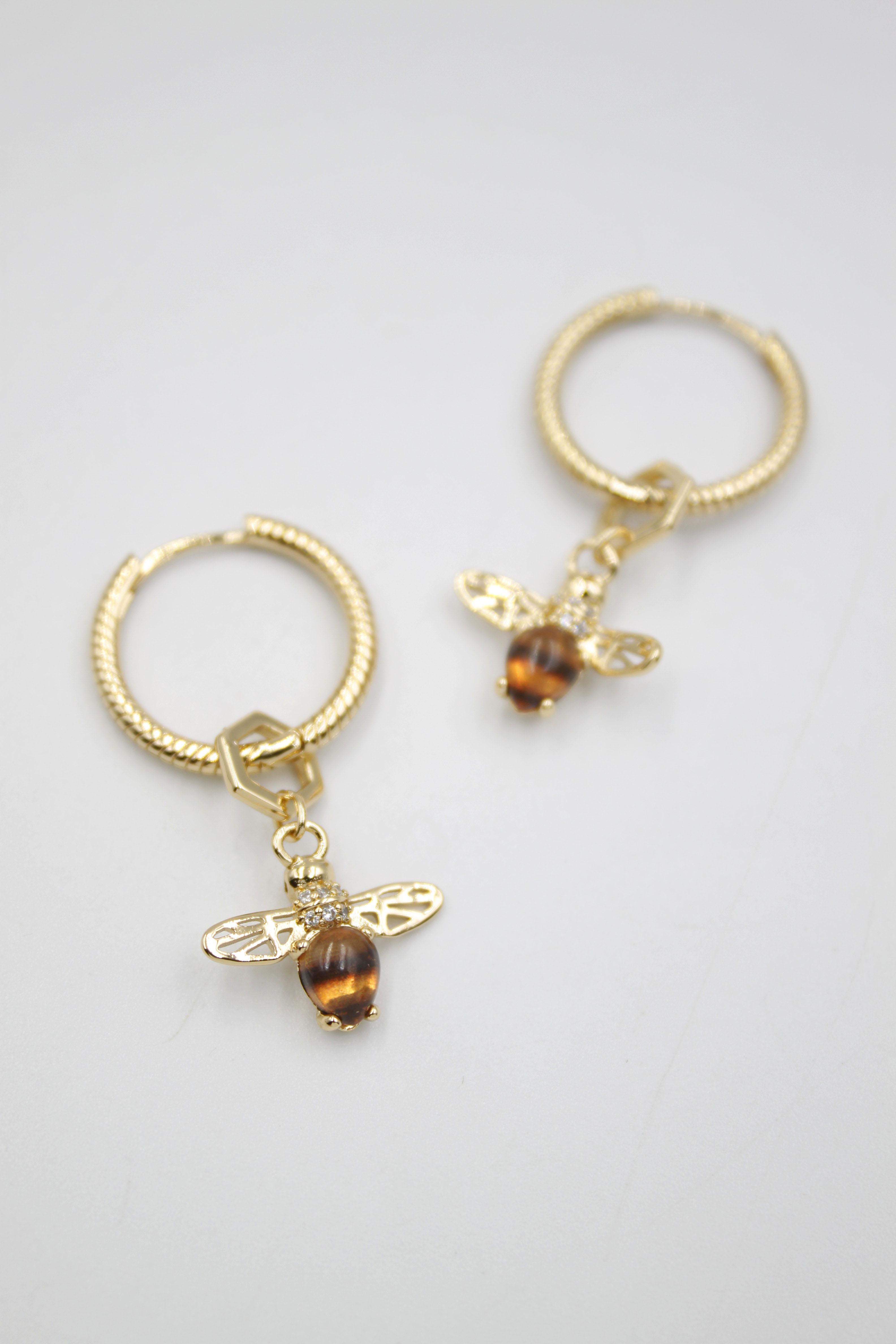 Halka Charm Küpe - Altın