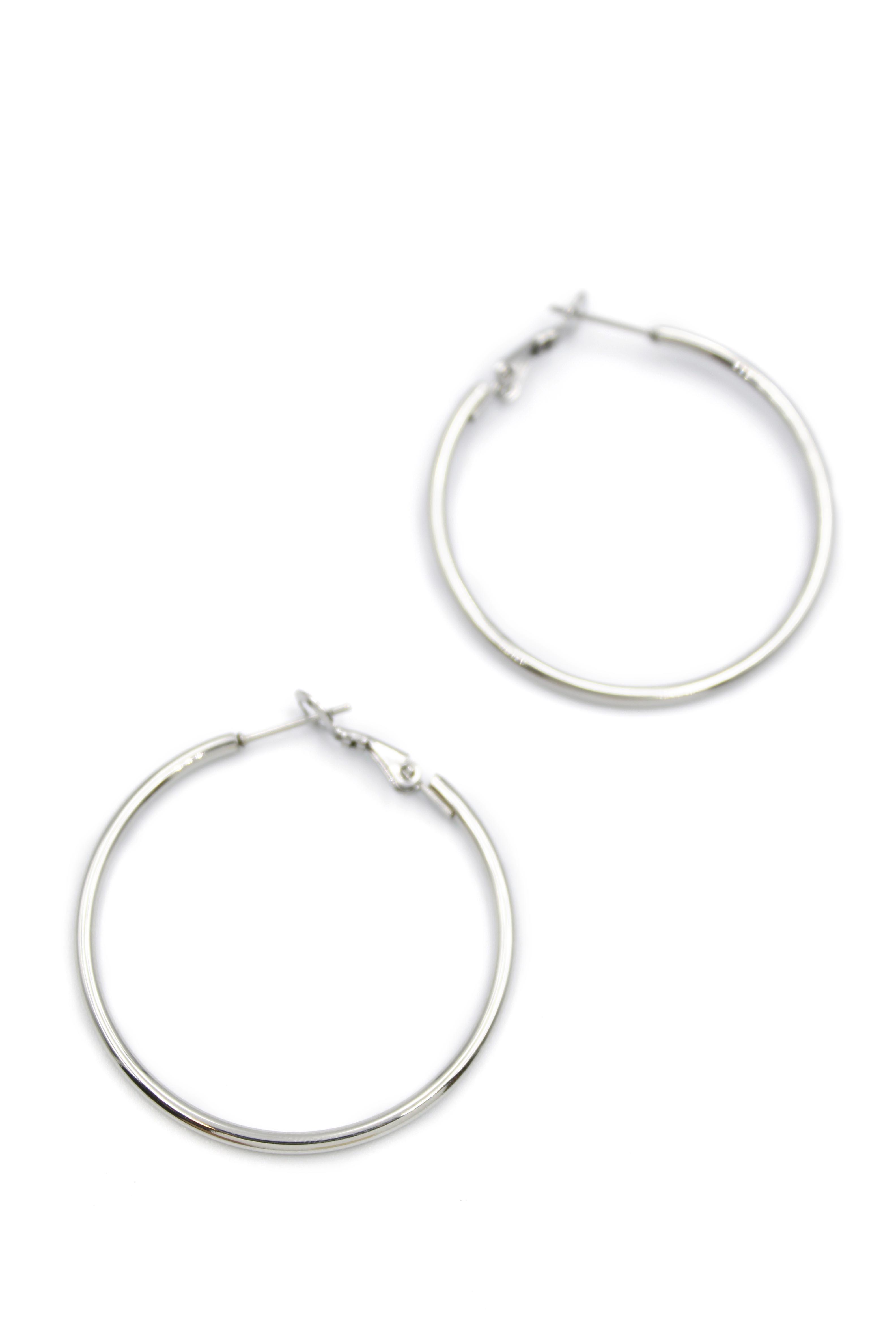 Halka Küpe 4 cm - Gümüş