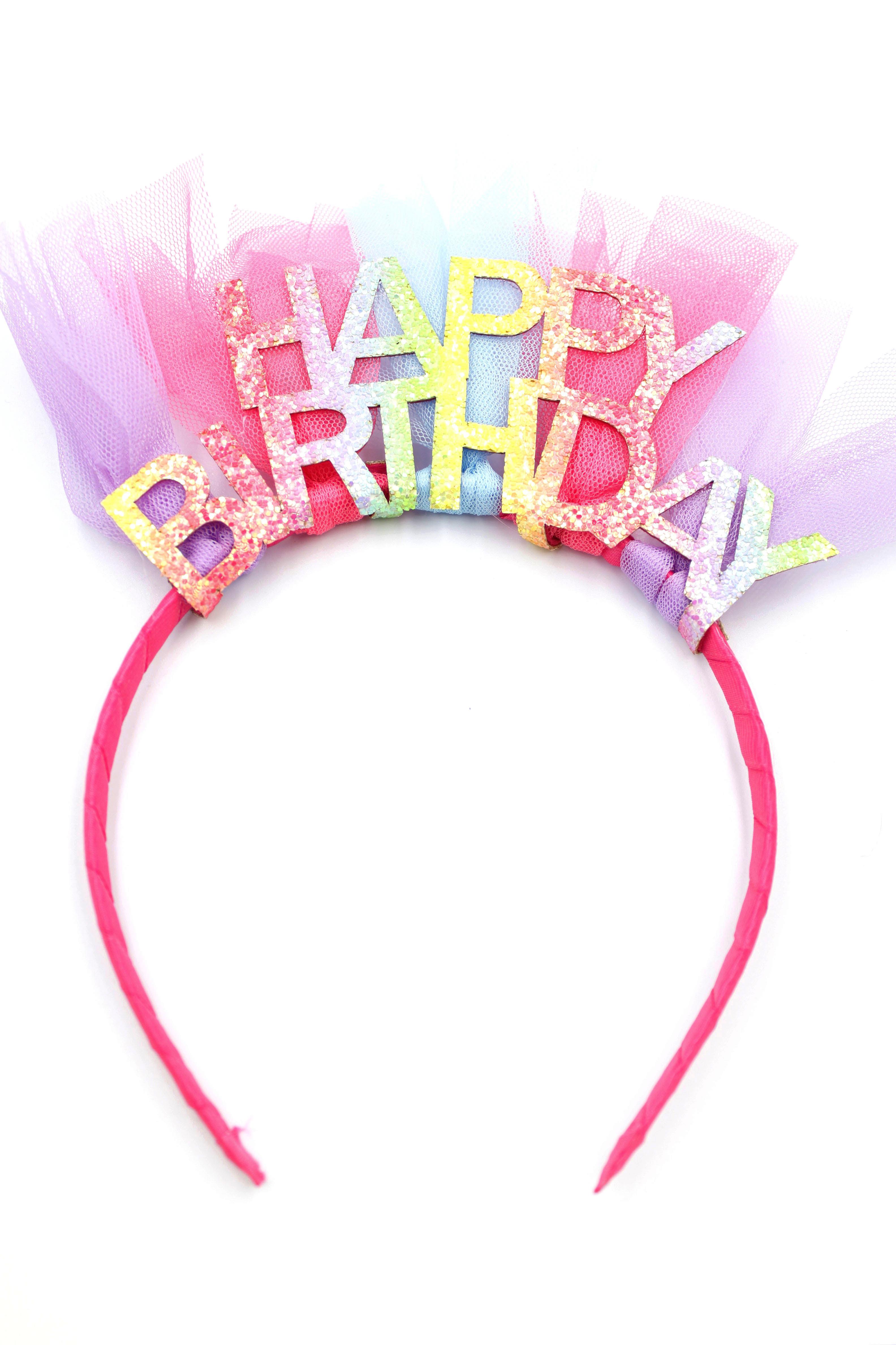 Happy Birthday Taç - Pembe