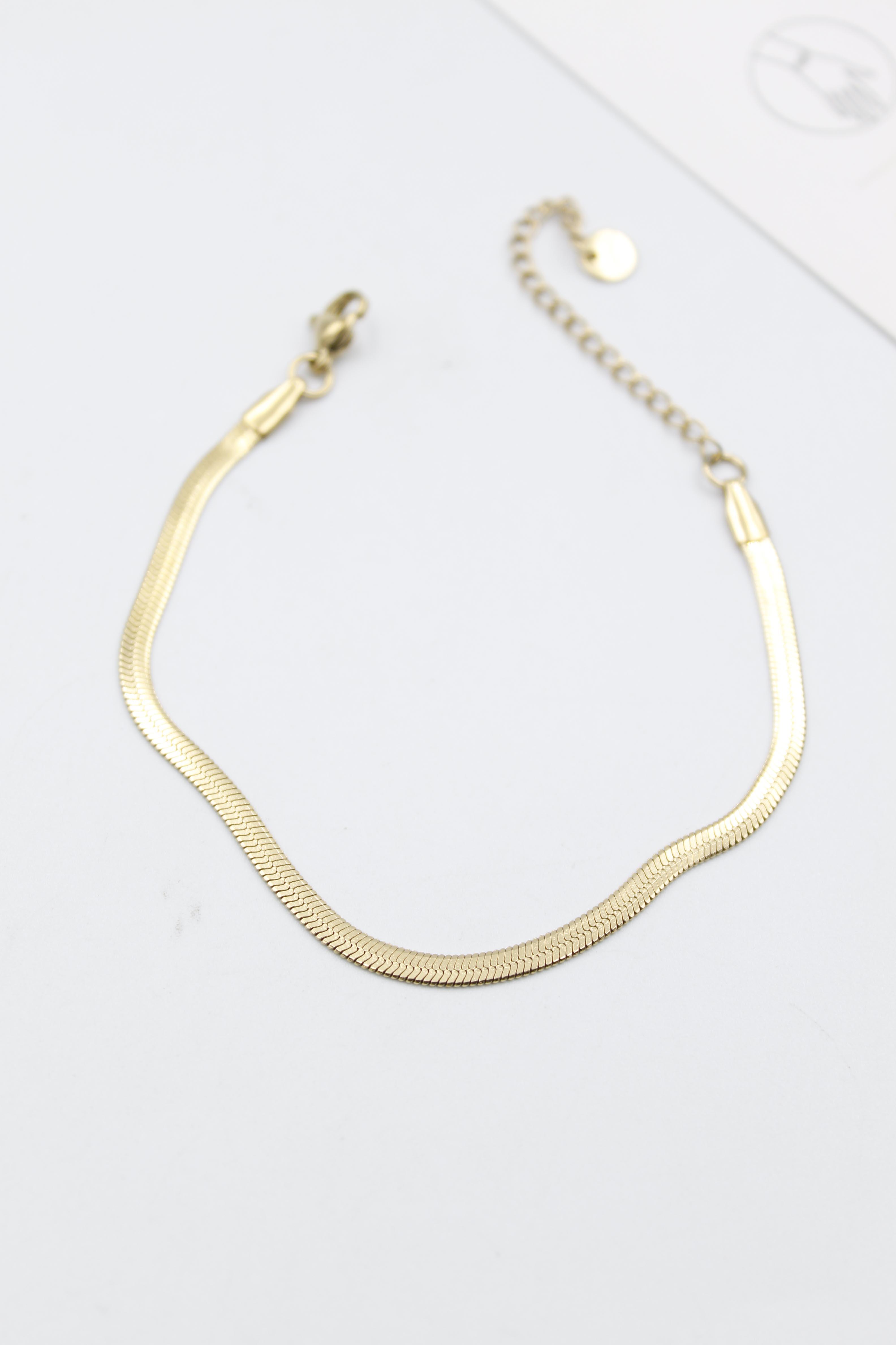 İtalyan Zincir Bileklik -3mm - Altın