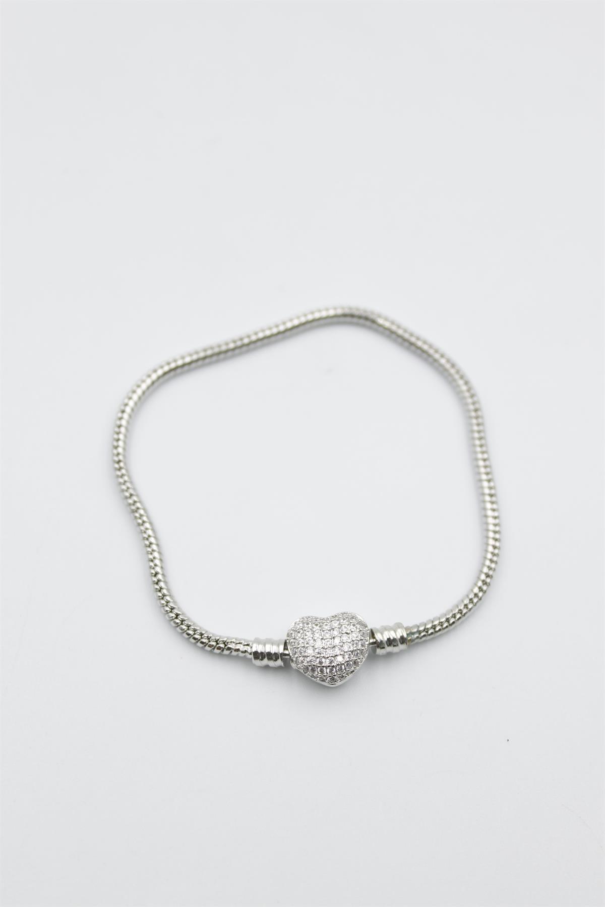 Kalp Charm Biileklik - Gümüş