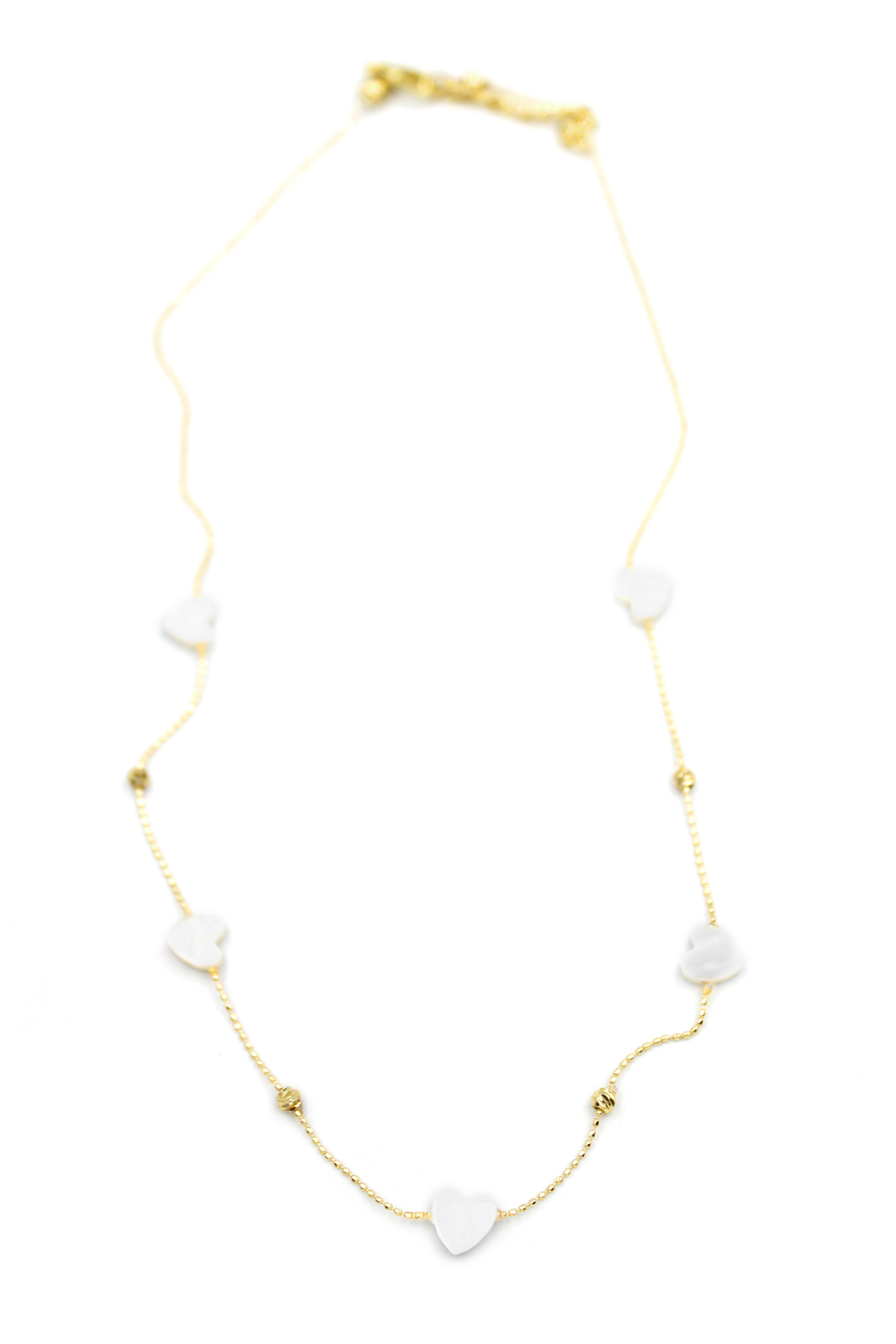 Kalp Sedef Kolye - Altın