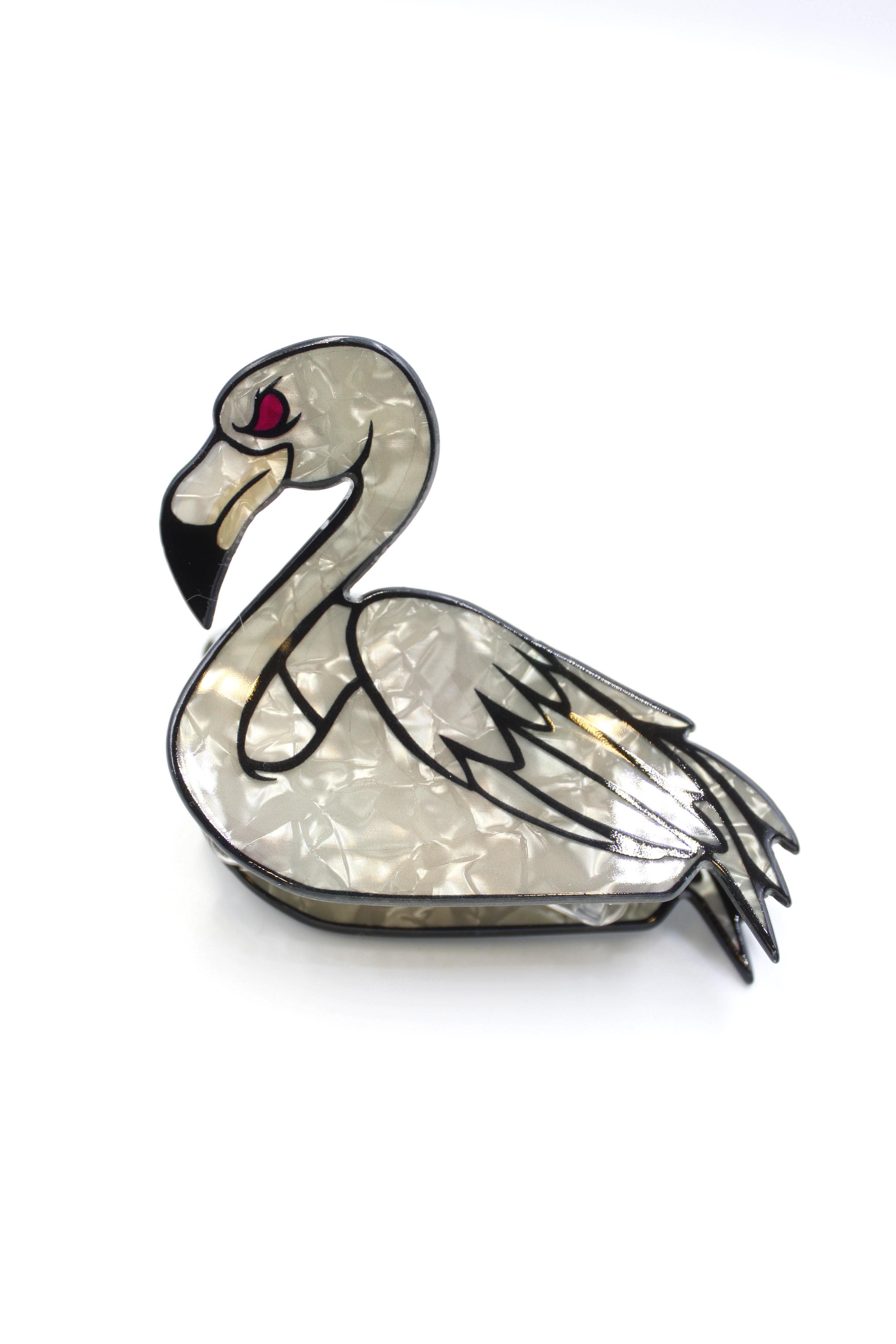 Kemik Flamingo Toka - Beyaz