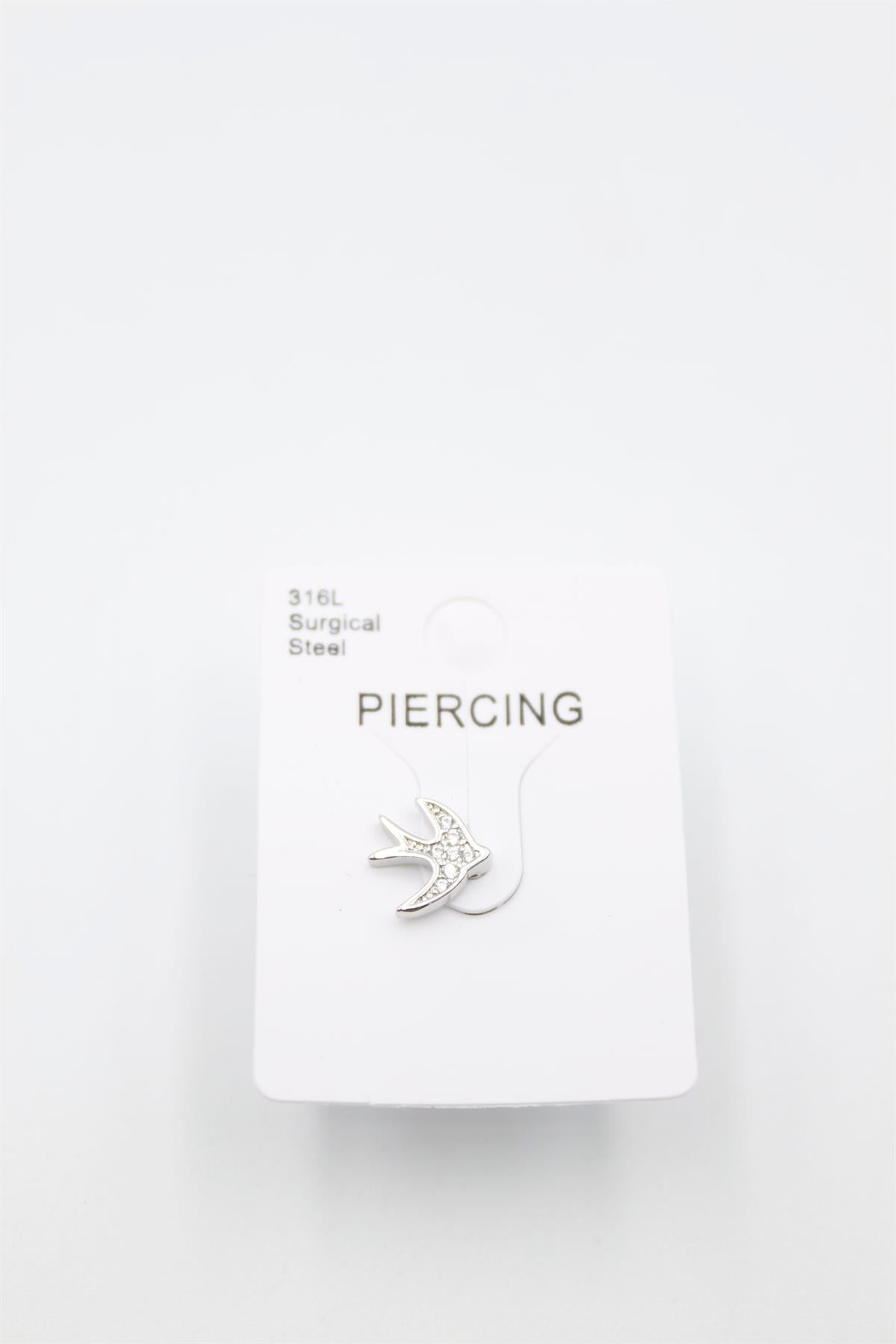 Kırlangıç Tragus Küpe - Gümüş
