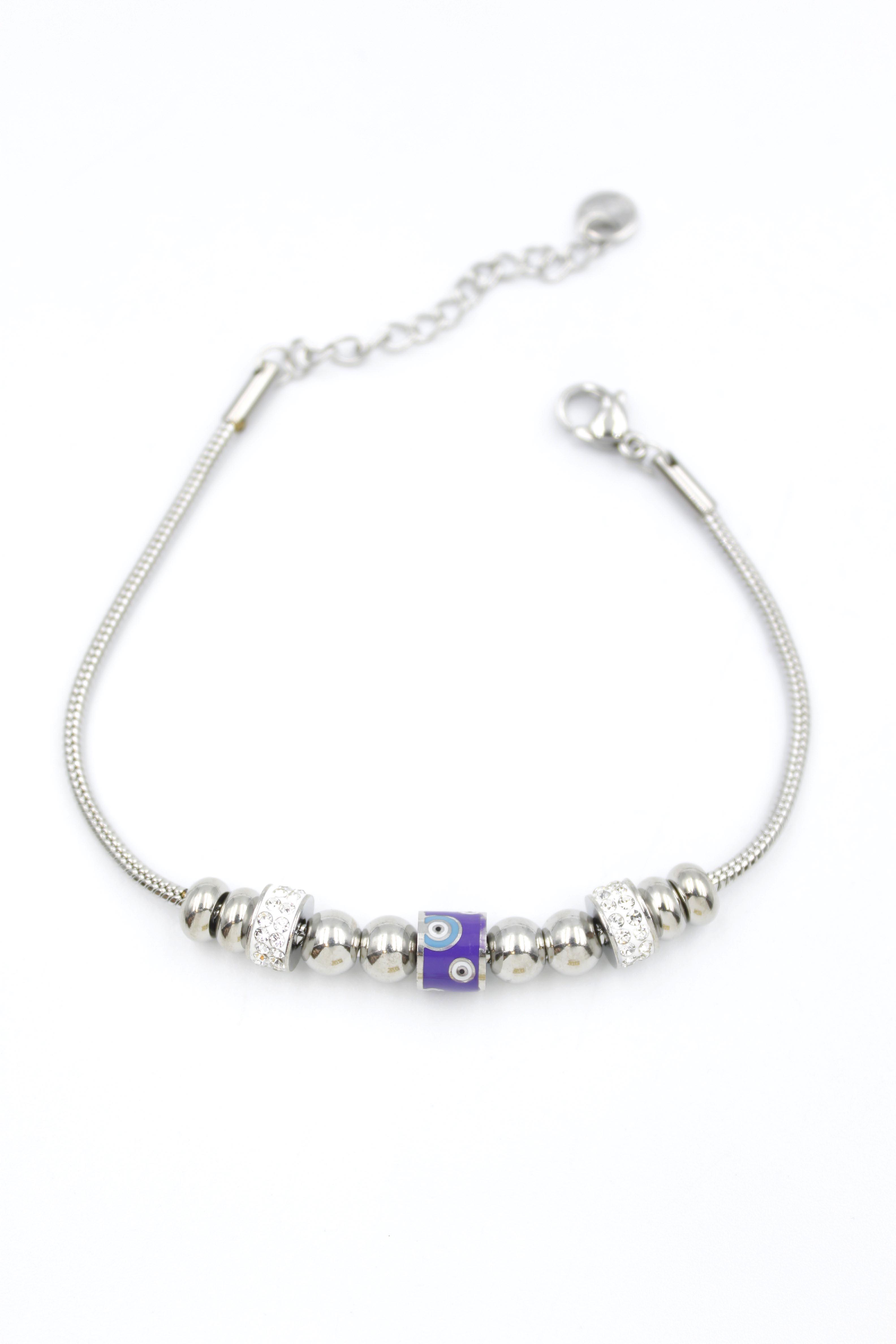 Nazar Charm Bileklik - Gümüş
