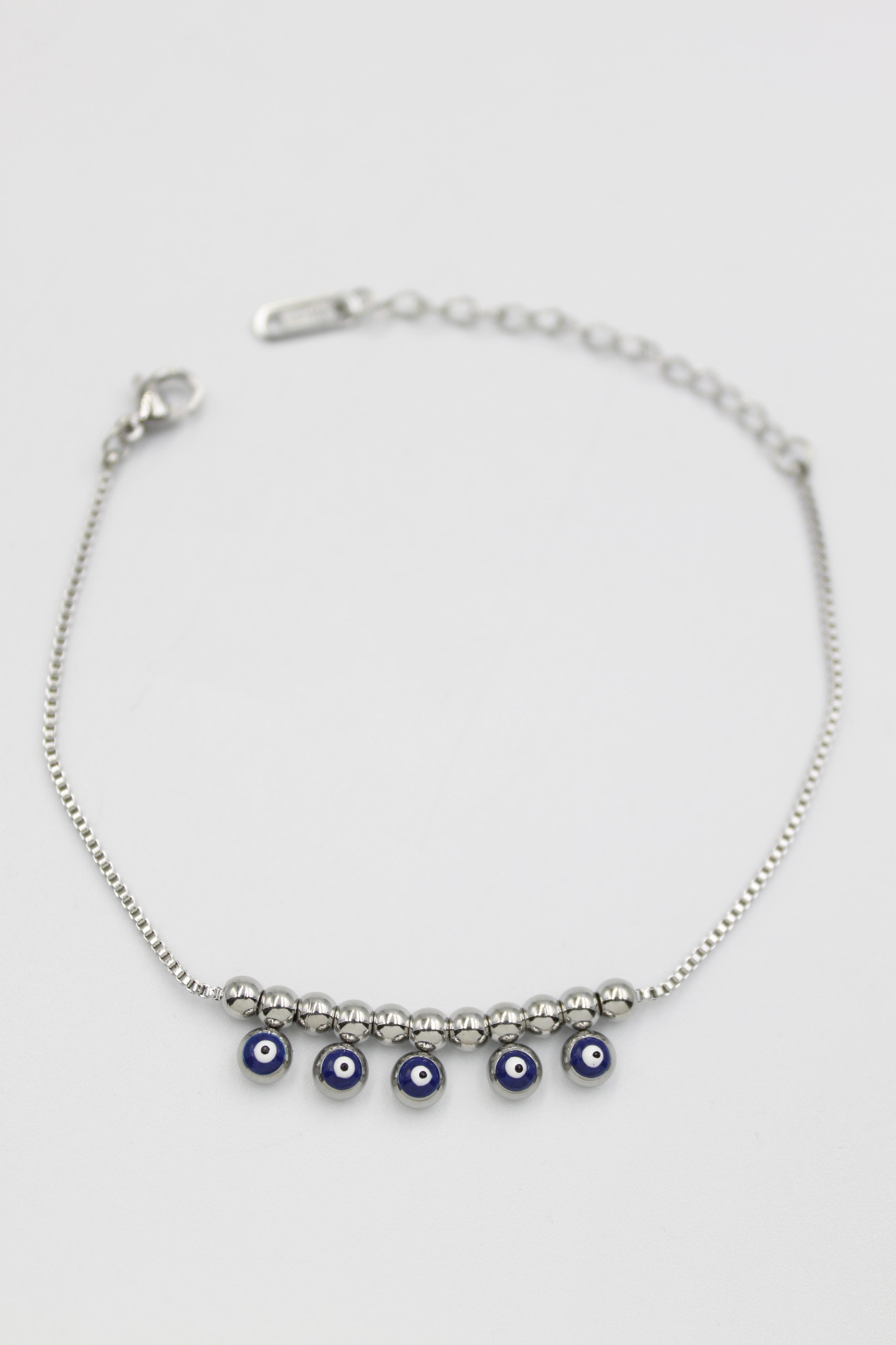 Nazar Charm Bileklik - Gümüş