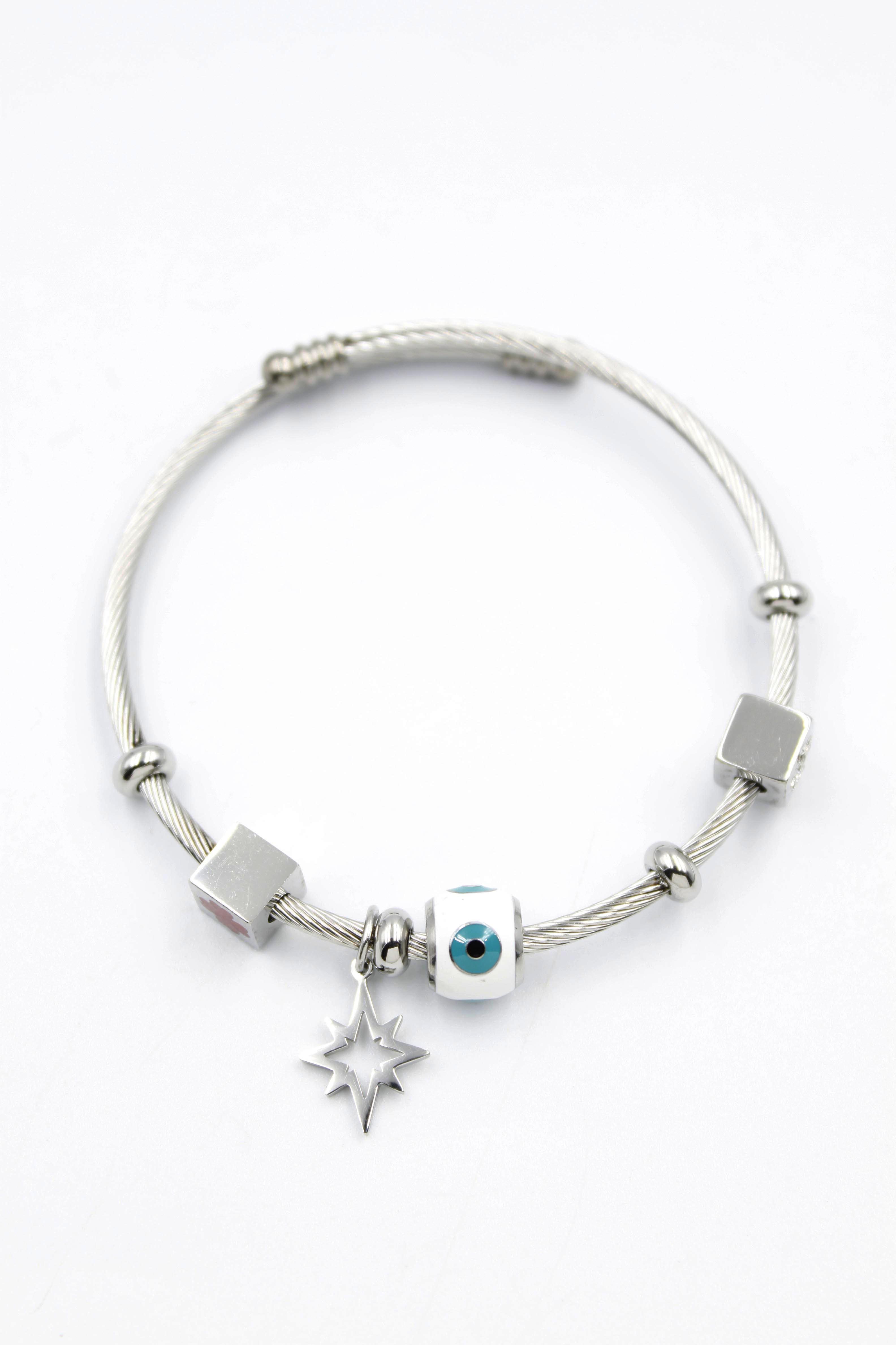Nazar Charm Bilezik - Gümüş