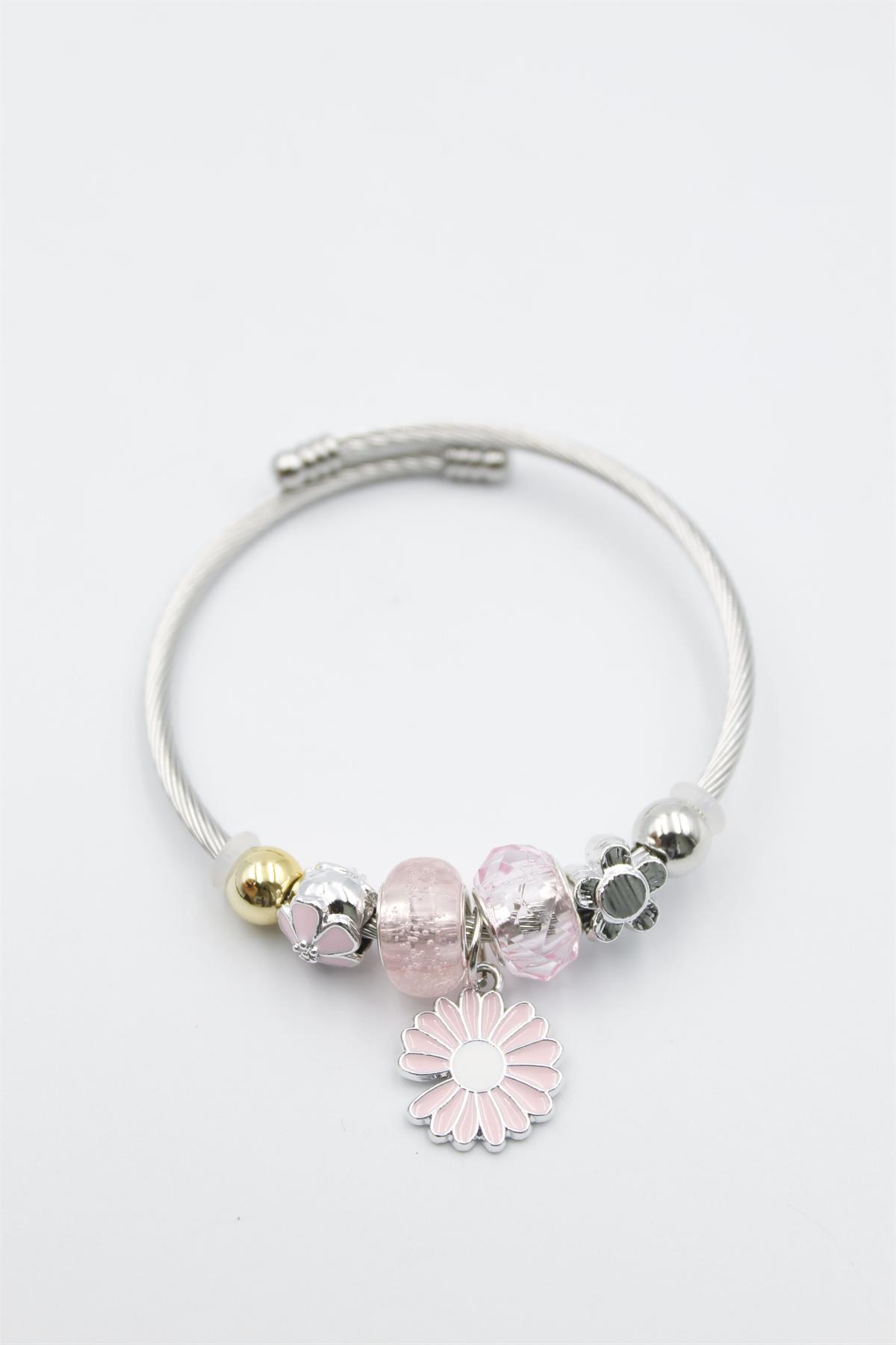 Papatya Charm  Bilezik - Pembe