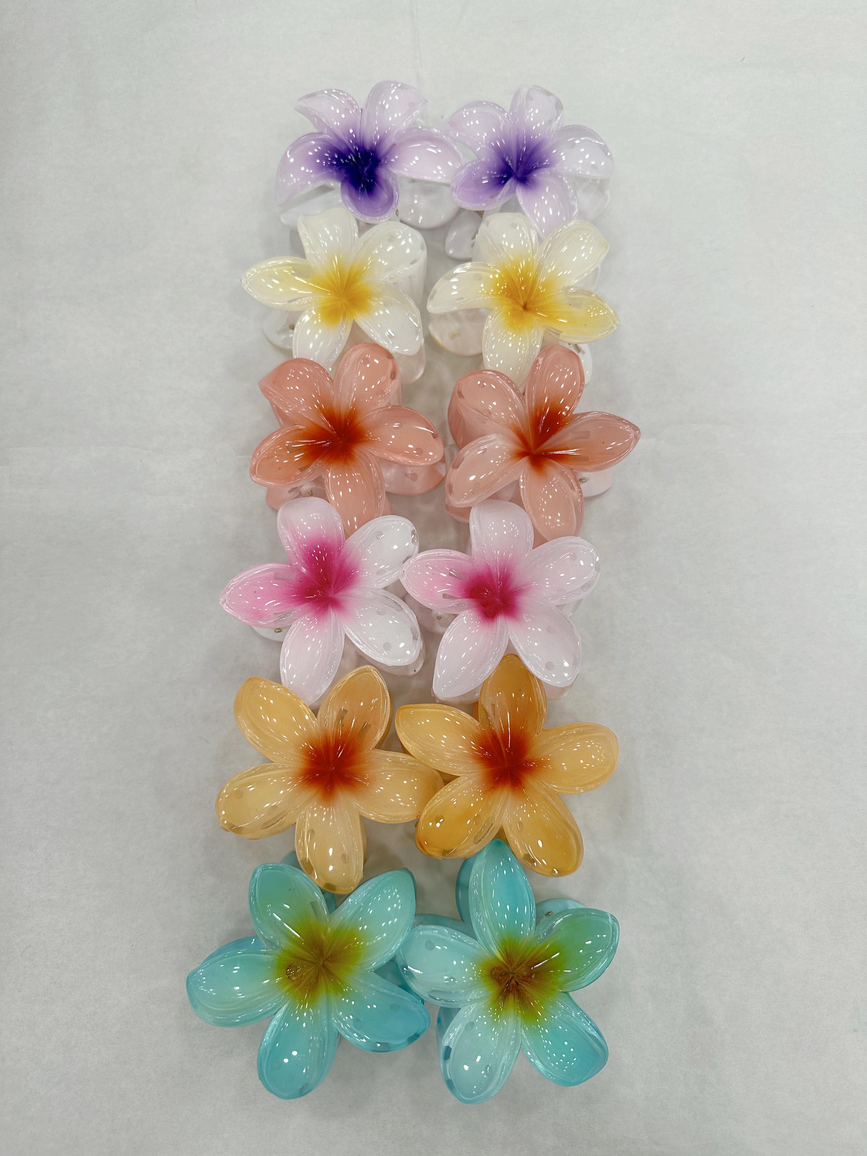 Plumeria Çiçek Toka - ÇOK RENKLİ