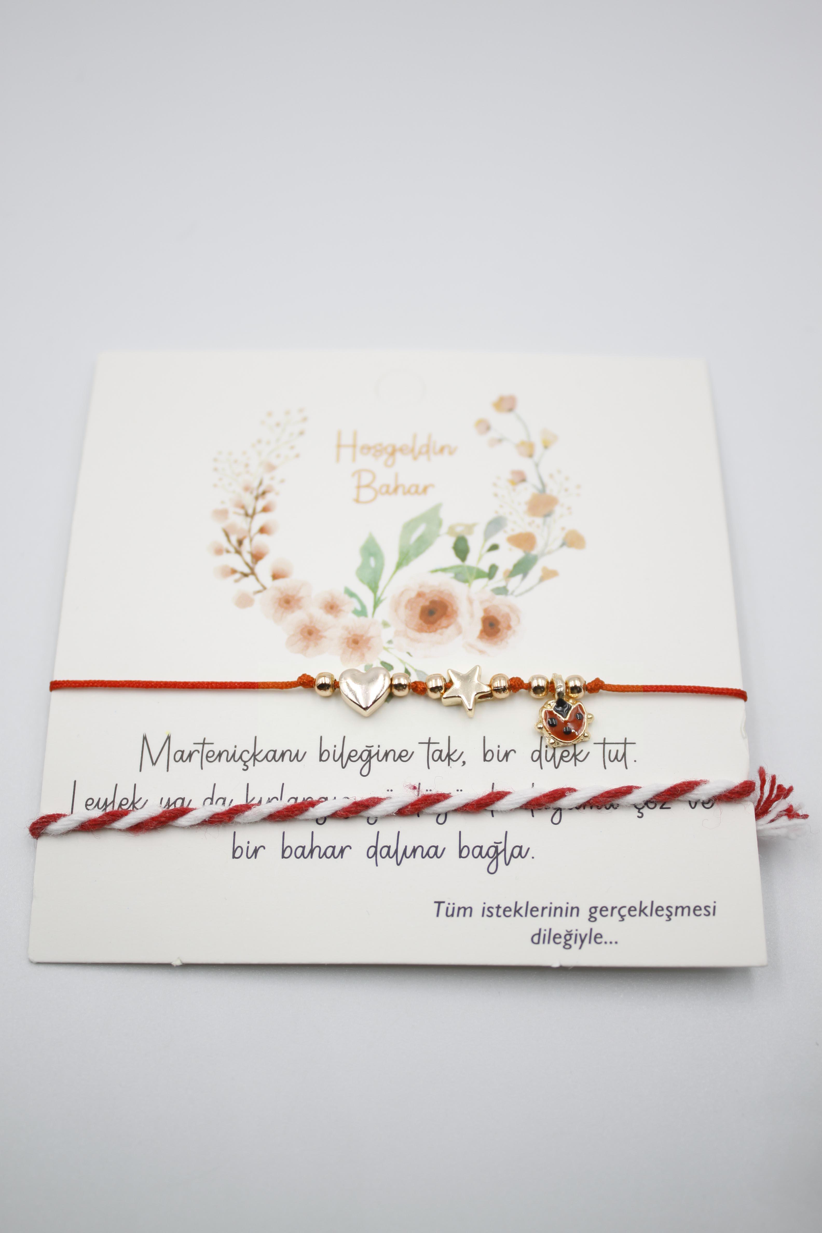 Uğur Böceği Marteniçka Bileklik - Altın
