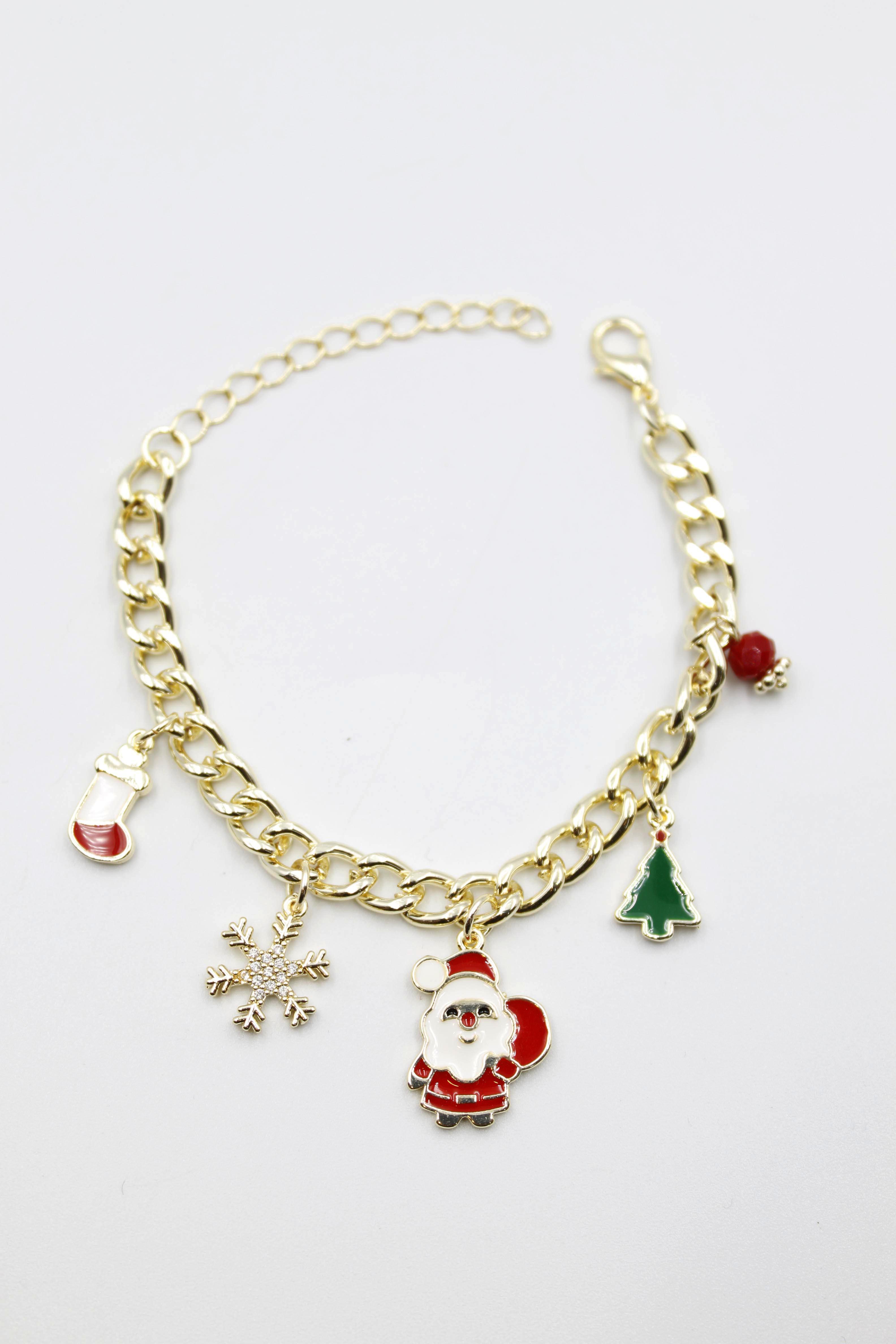 Yeni Yıl Temalı Bileklik - Altın