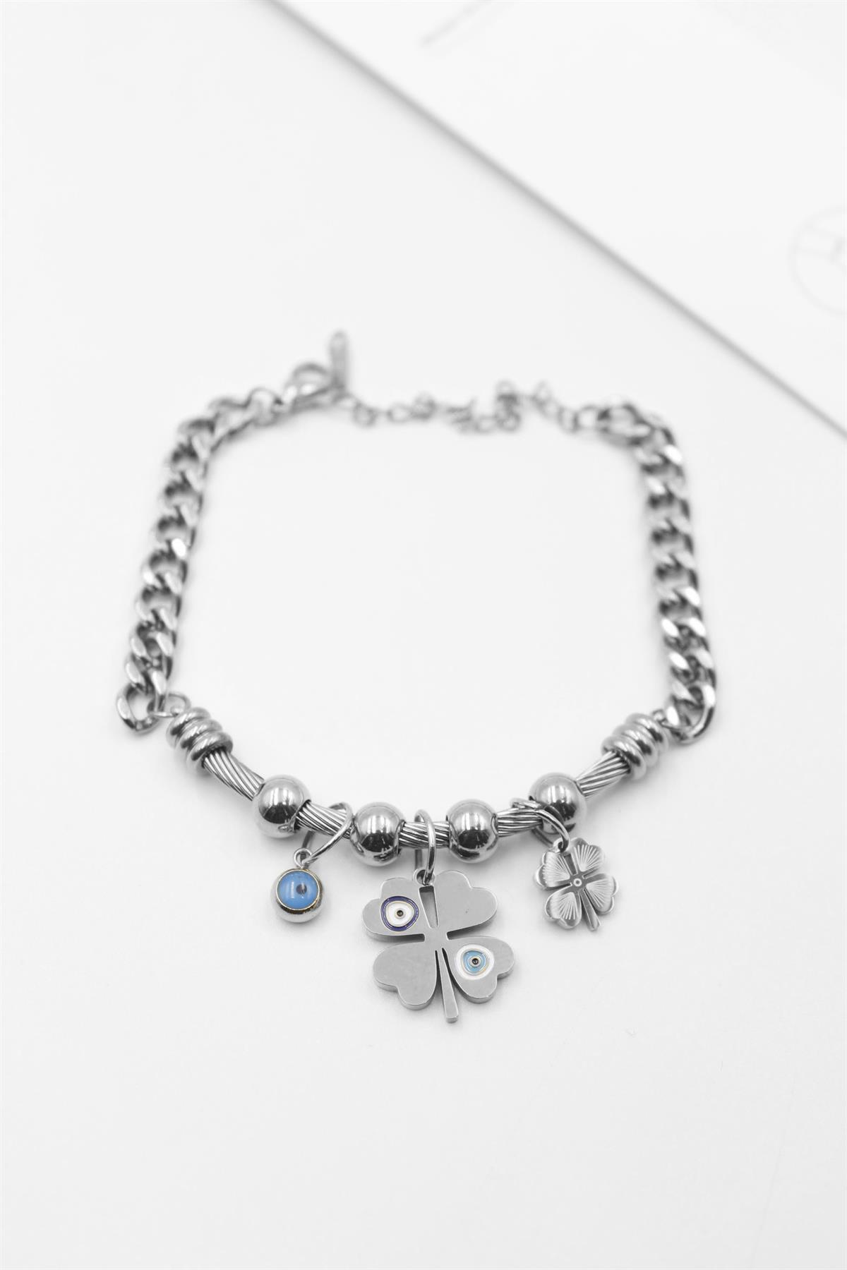 Yonca Charm Bileklik - Gümüş